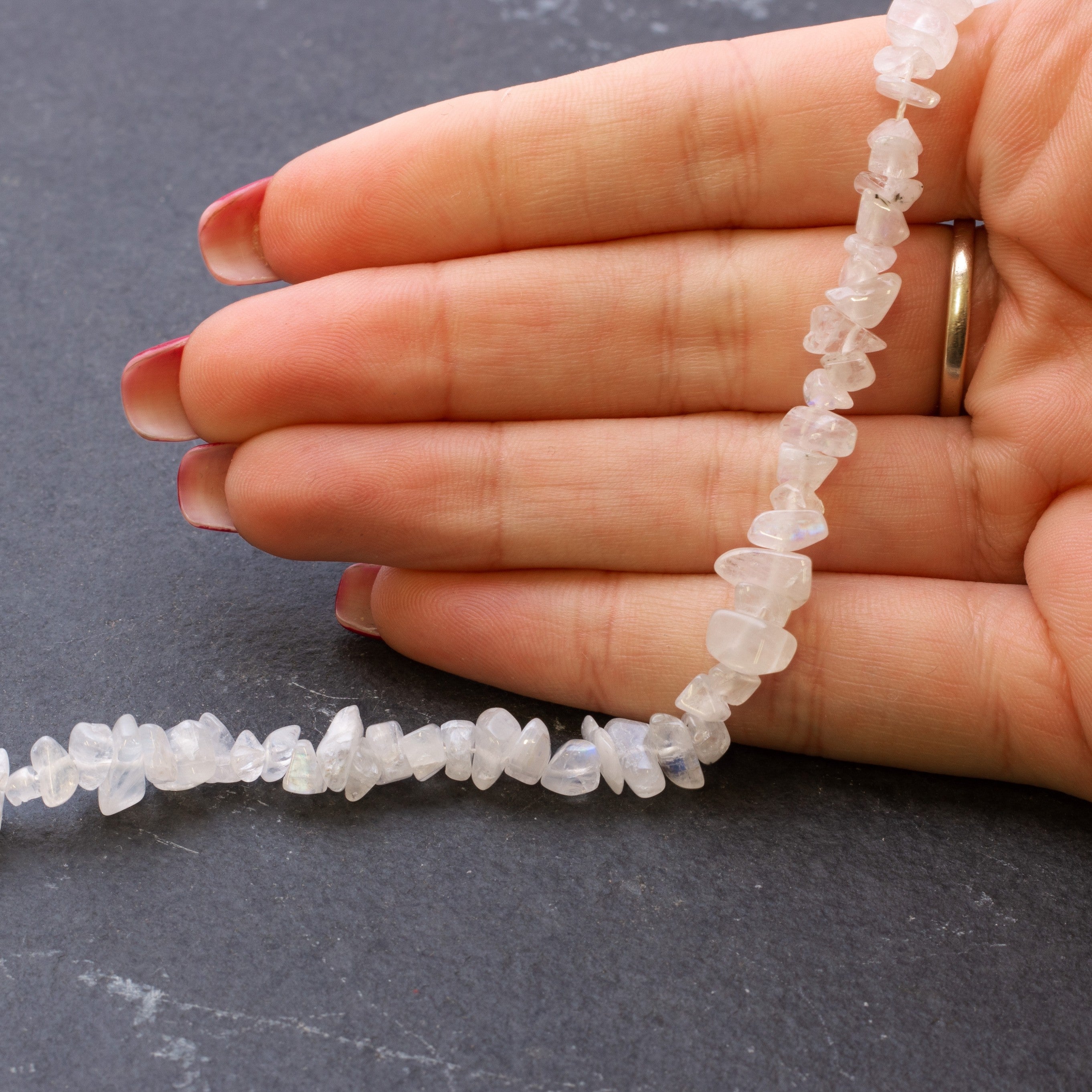 Rainbow Moonstone Chip Beads