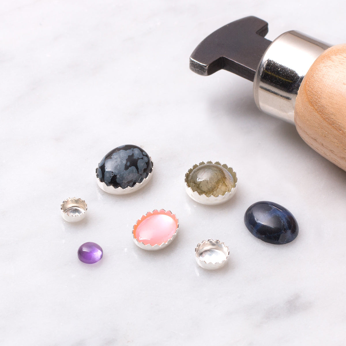 Fine Silver 99.9% Serrated Edge Bezel Cups For Cabochons