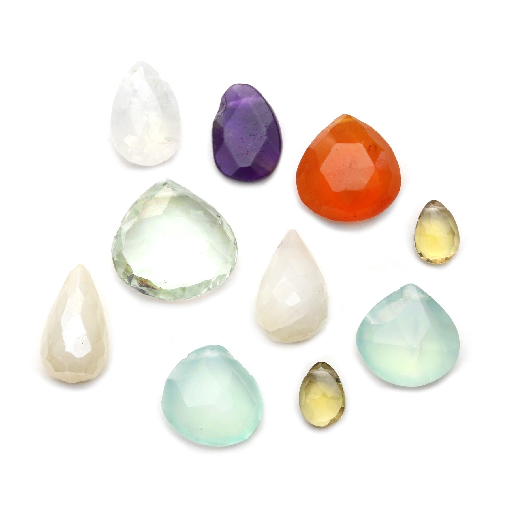 Assorted Imperfect Briolette Bead Pack Pack Of 8 Beads