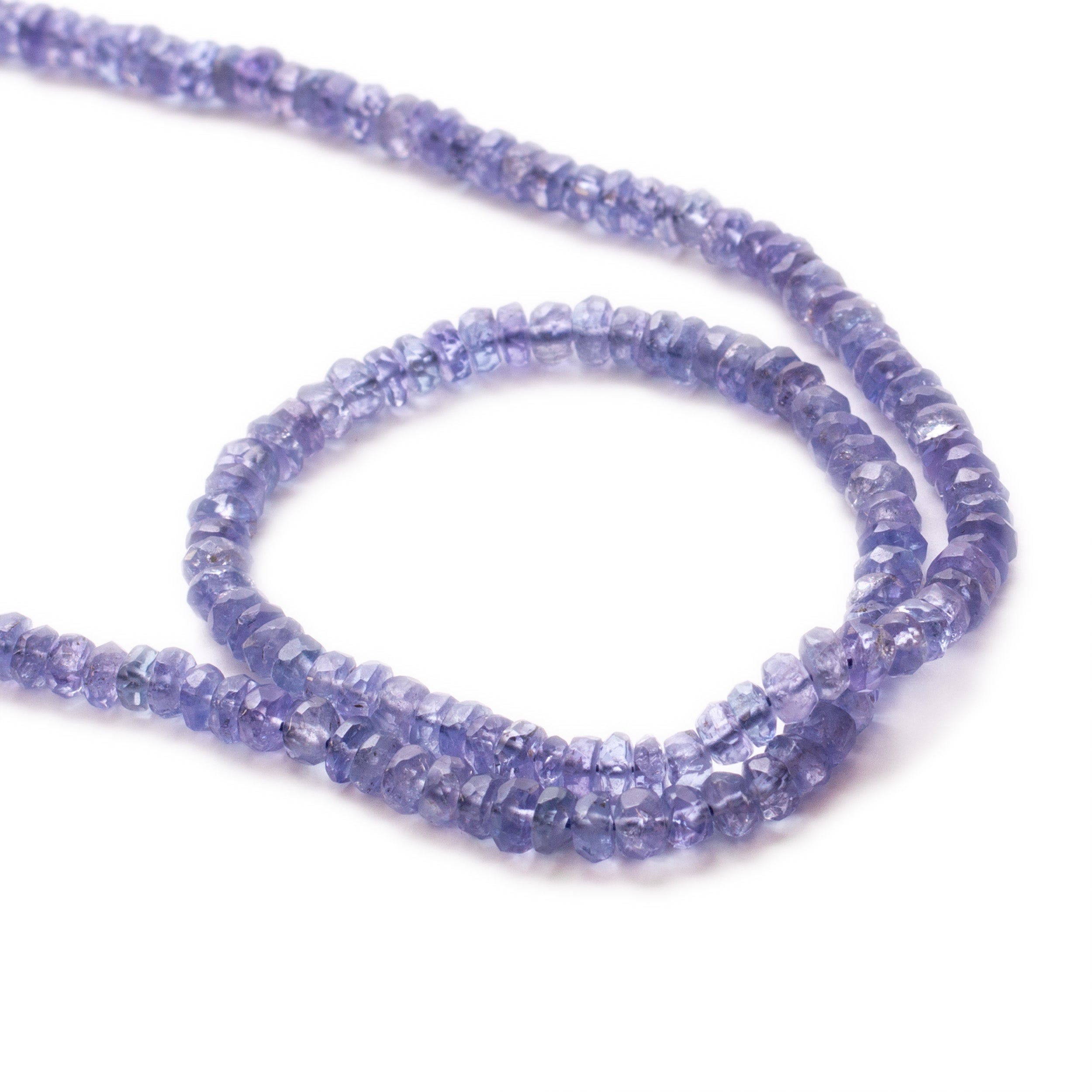 Tanzanite Faceted Rondelle Beads Approx 3mm