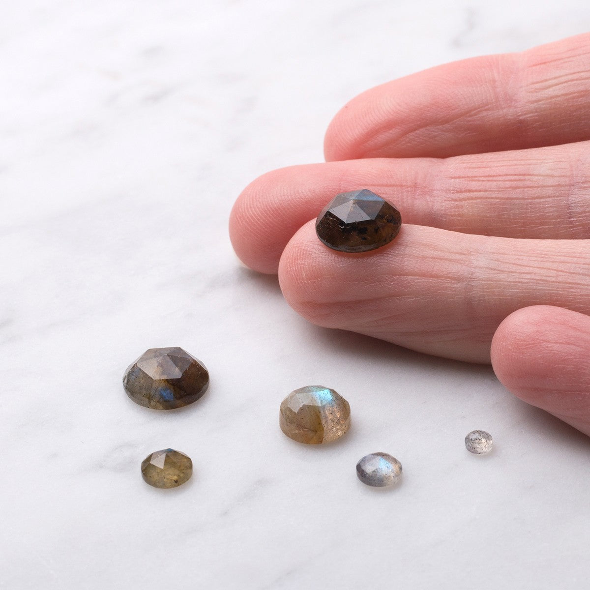 Labradorite Rose Cut Cabochons