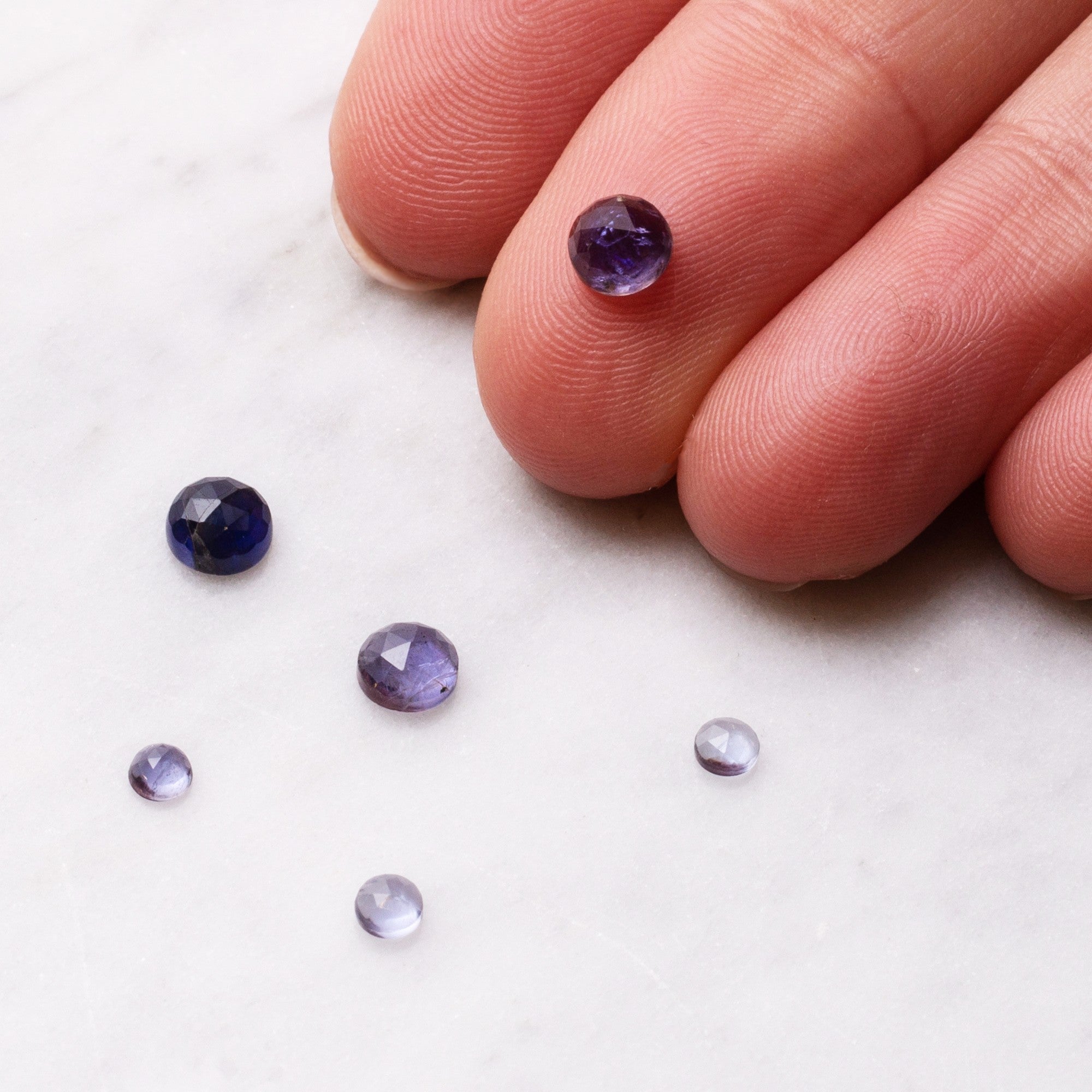 Iolite Rose Cut Cabochons