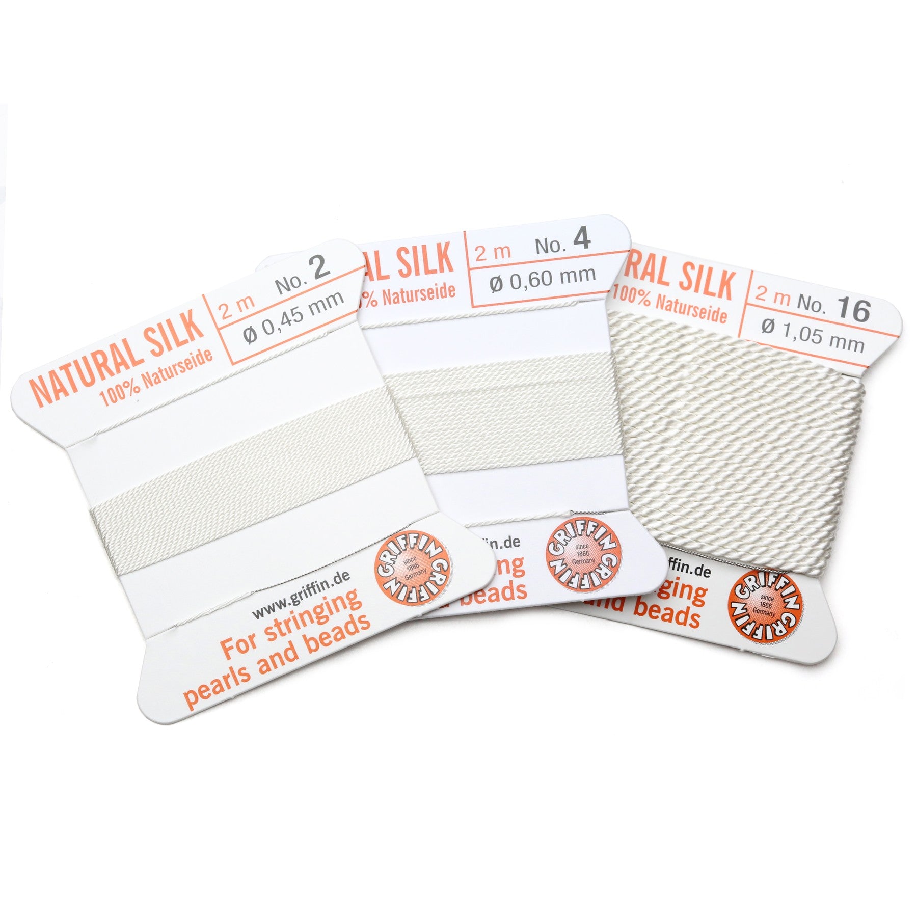 Griffin Natural Silk Bead Stringing Thread