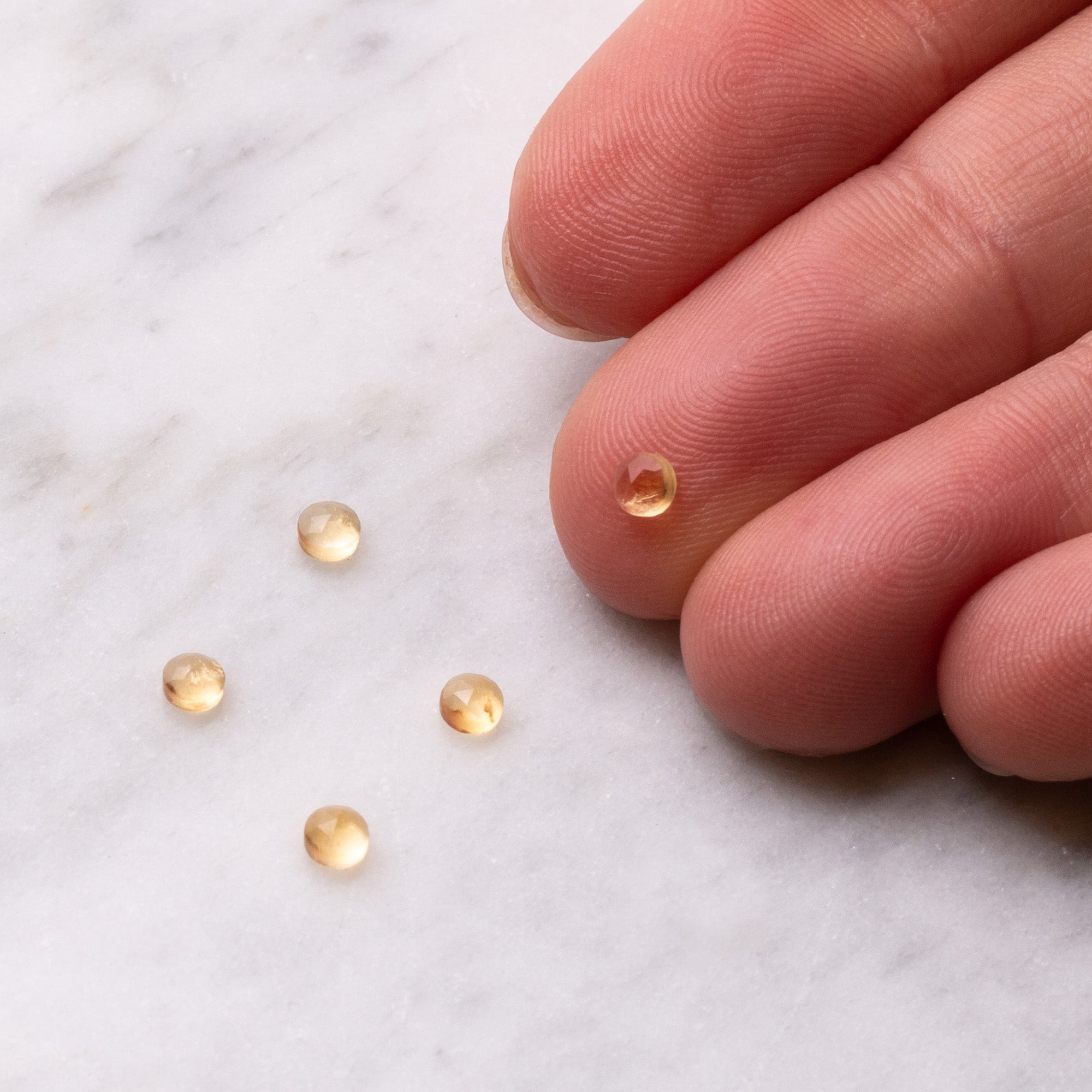 Citrine Rose Cut Cabochons