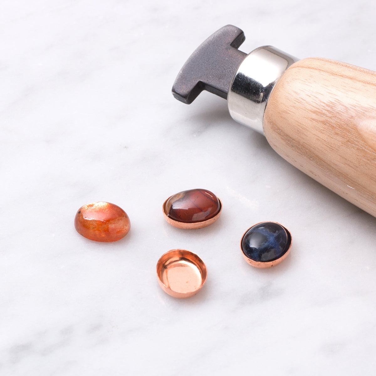 Copper Plain Edge Bezel Cups For Cabochon Stones Approx 10x8mm