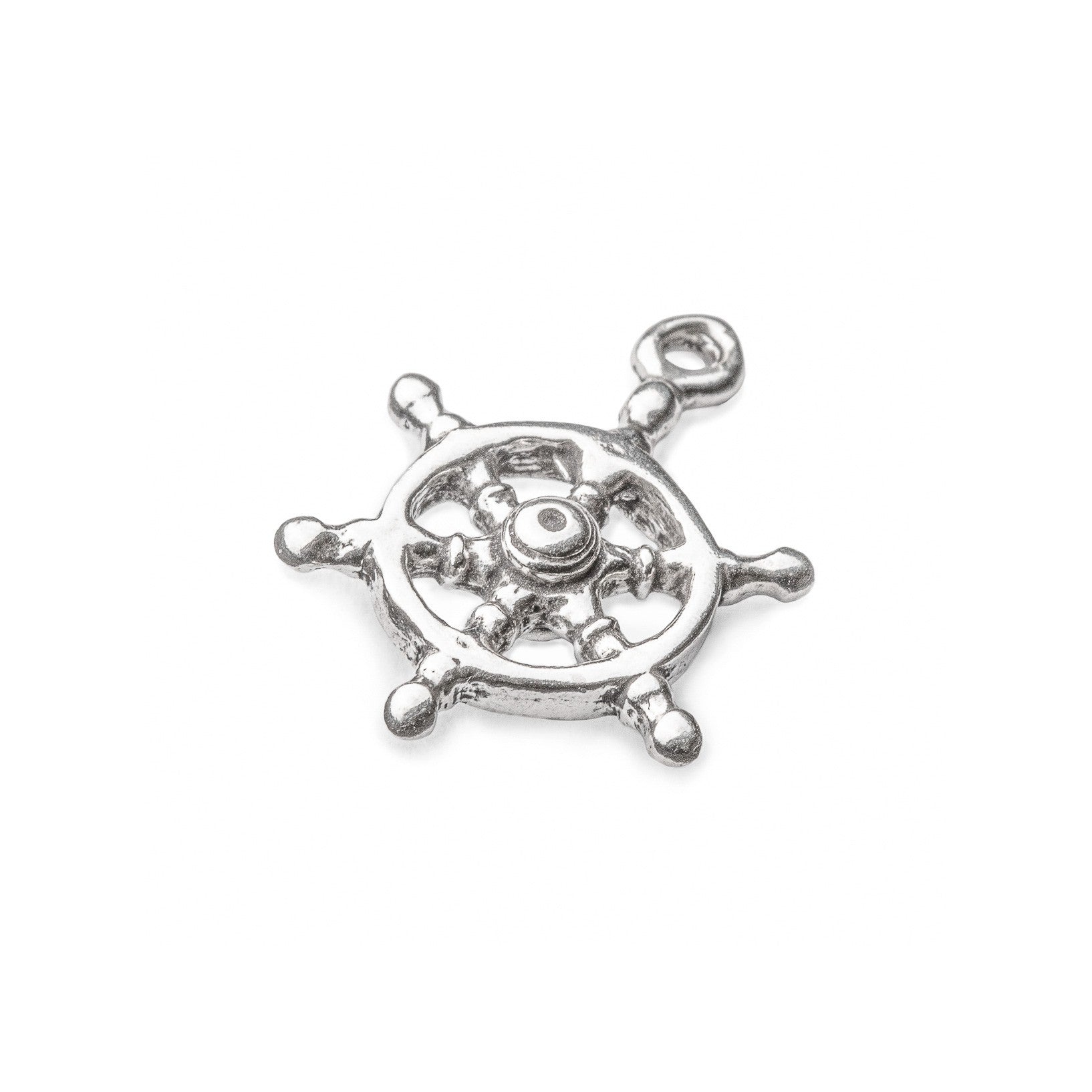 Sterling Silver Nautical Ships Wheel Charm