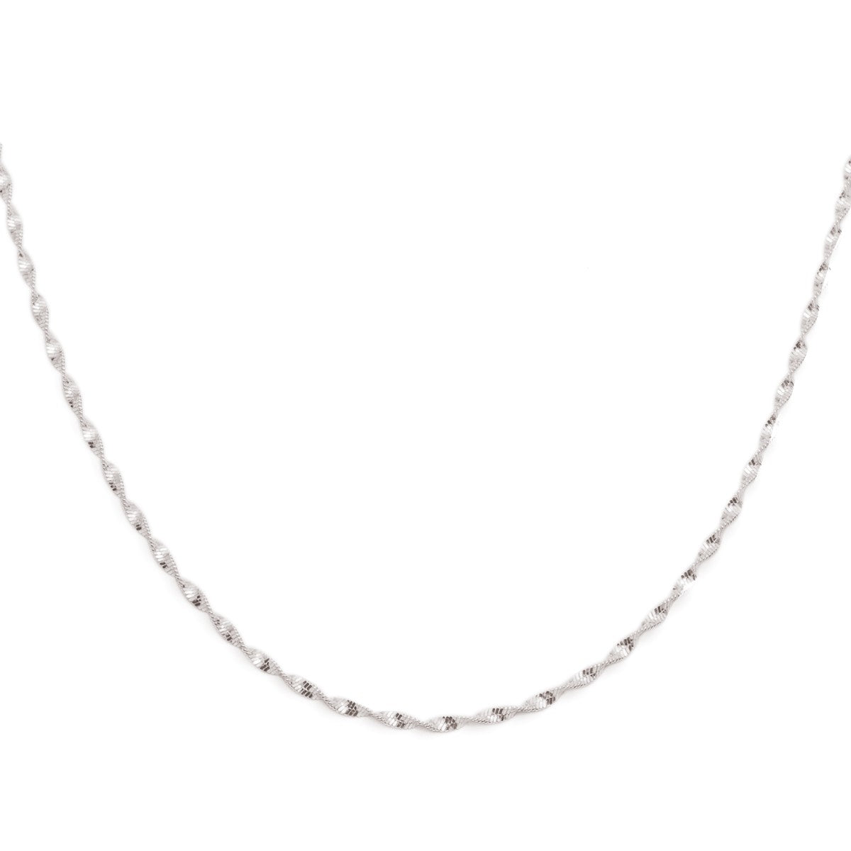 Sterling Silver Twisted Chain 40cm
