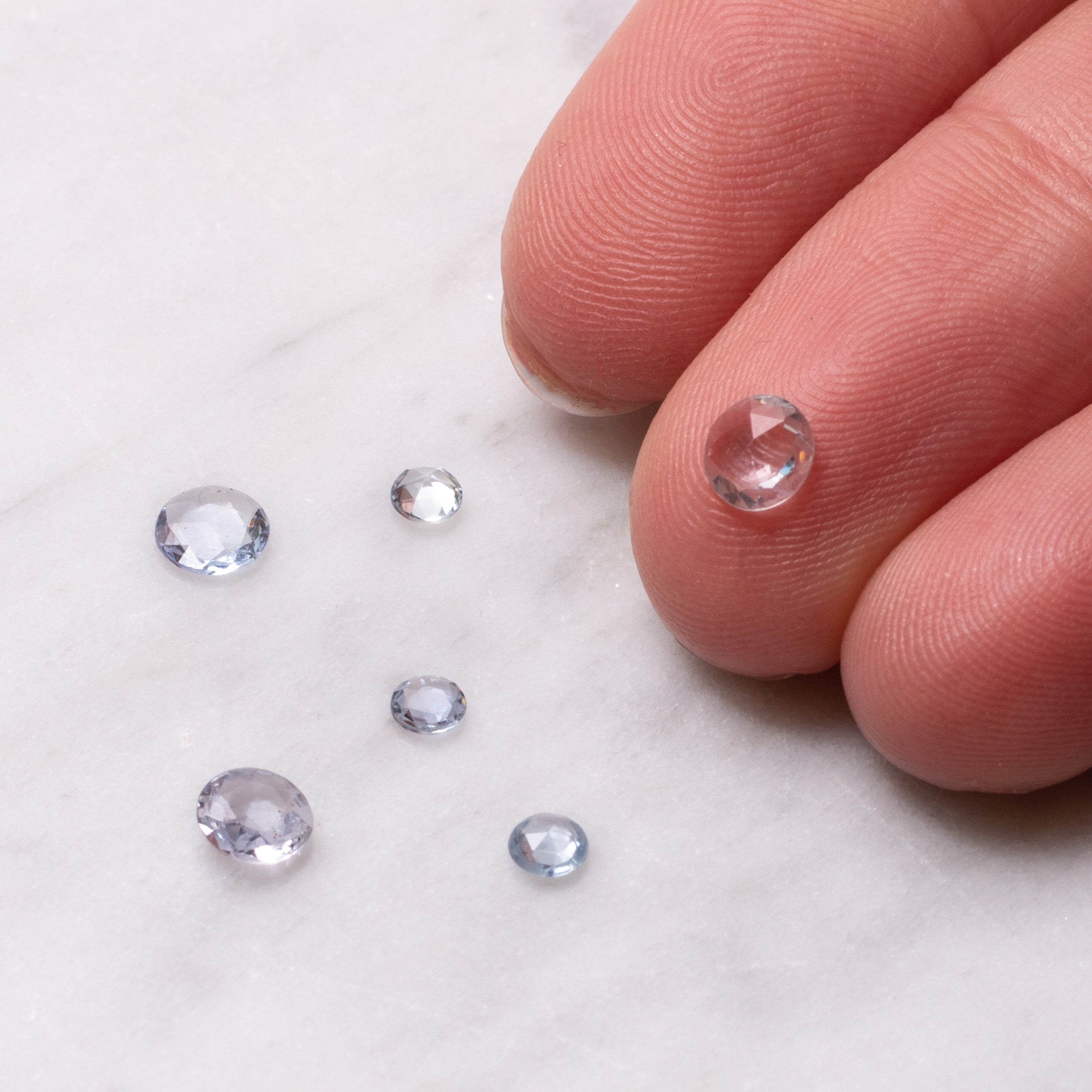 Blue Sapphire Rose Cut Cabochons Approx 3-3.5mm