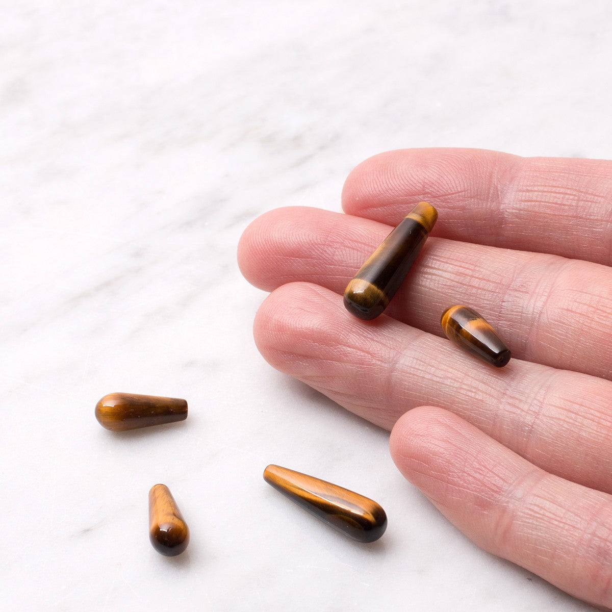 Golden Tiger's Eye Top Drilled Teardrop Gemstone Beads