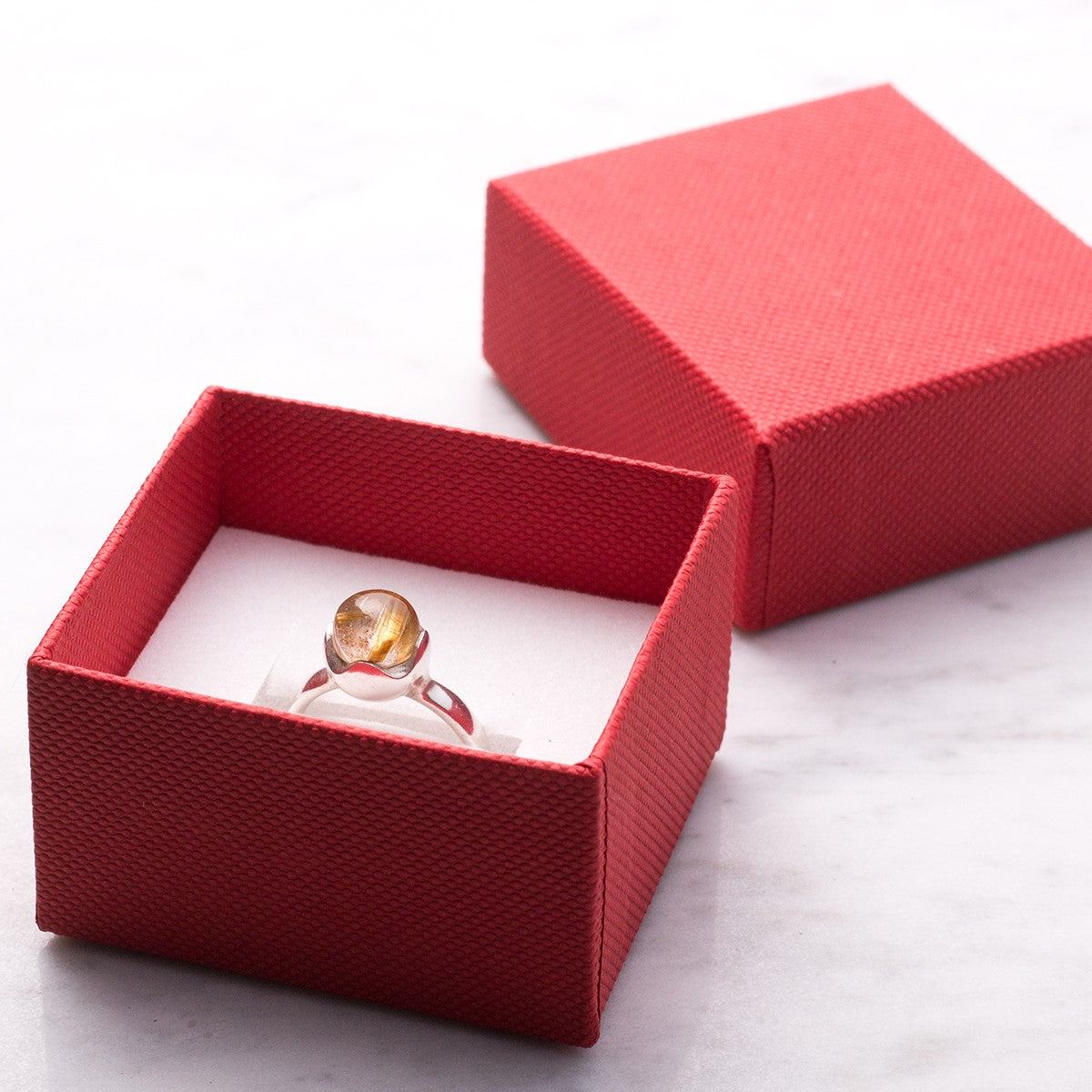 Red Linen Cardboard Presentation Boxes