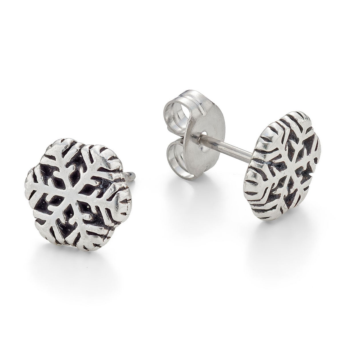 Sterling Silver Snowflake Earstuds