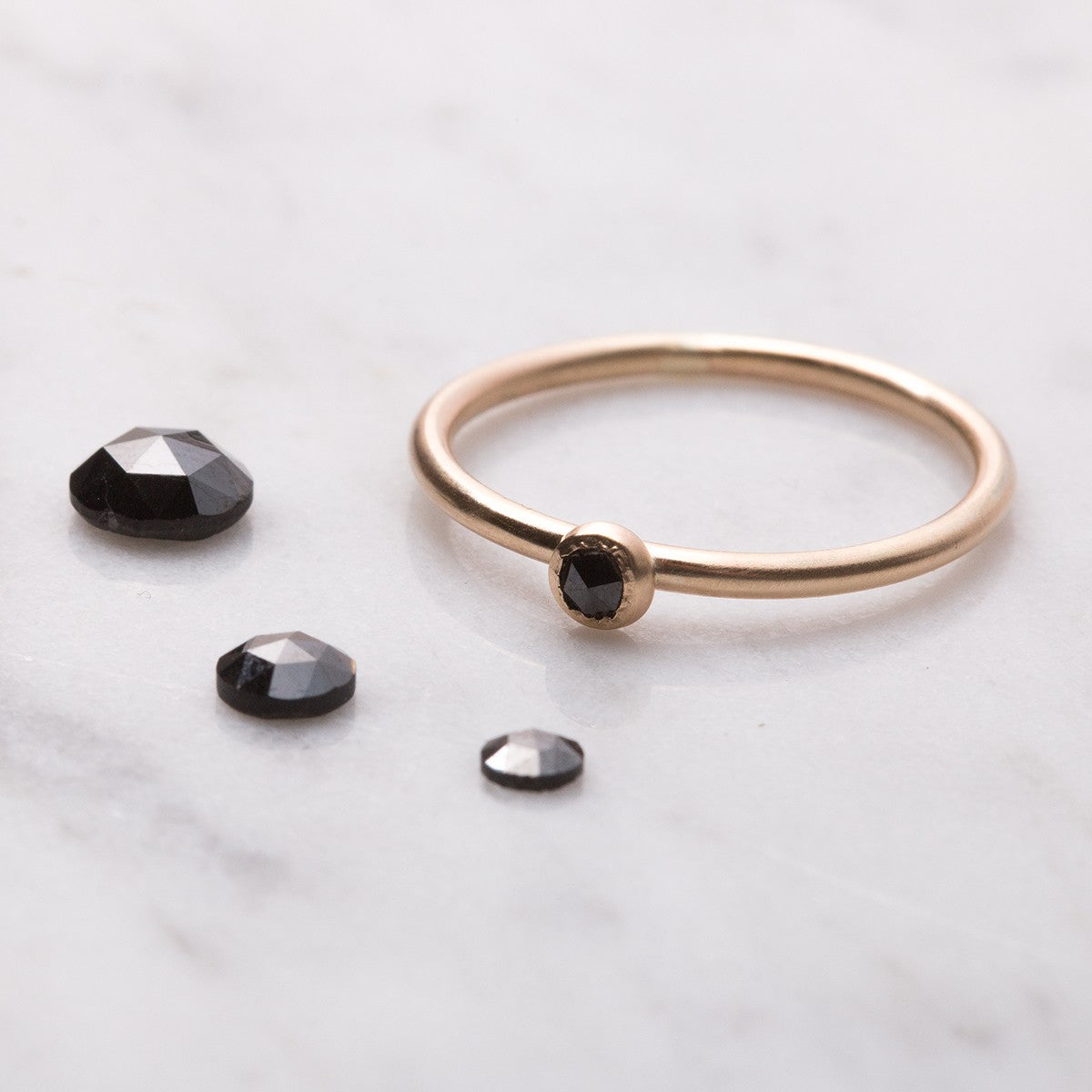 Black Rose Cut Diamond Cabochons