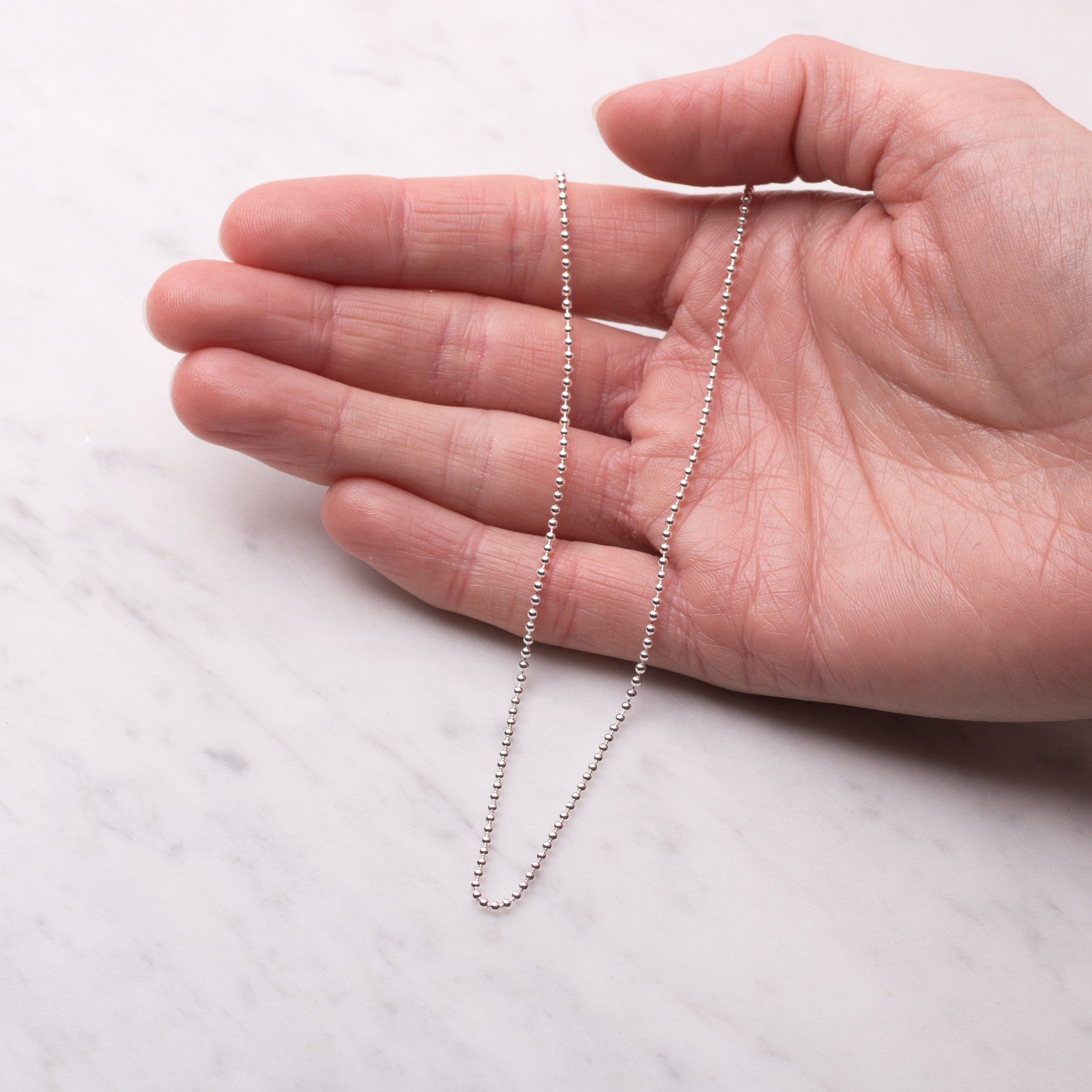 Sterling Silver Bead Chain