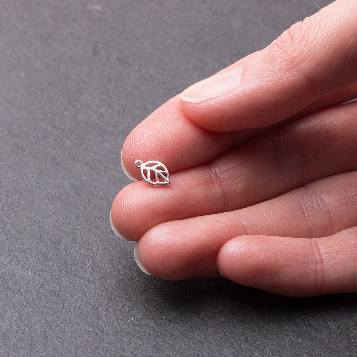 Sterling Silver Open Leaf Charm