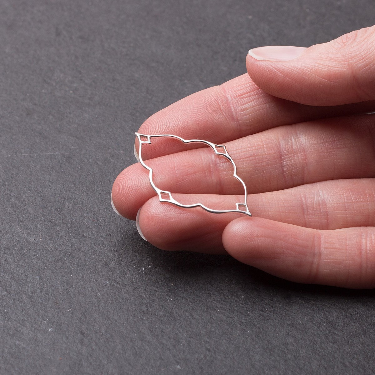 Sterling Silver Diamond Nimbus Pendant Charm