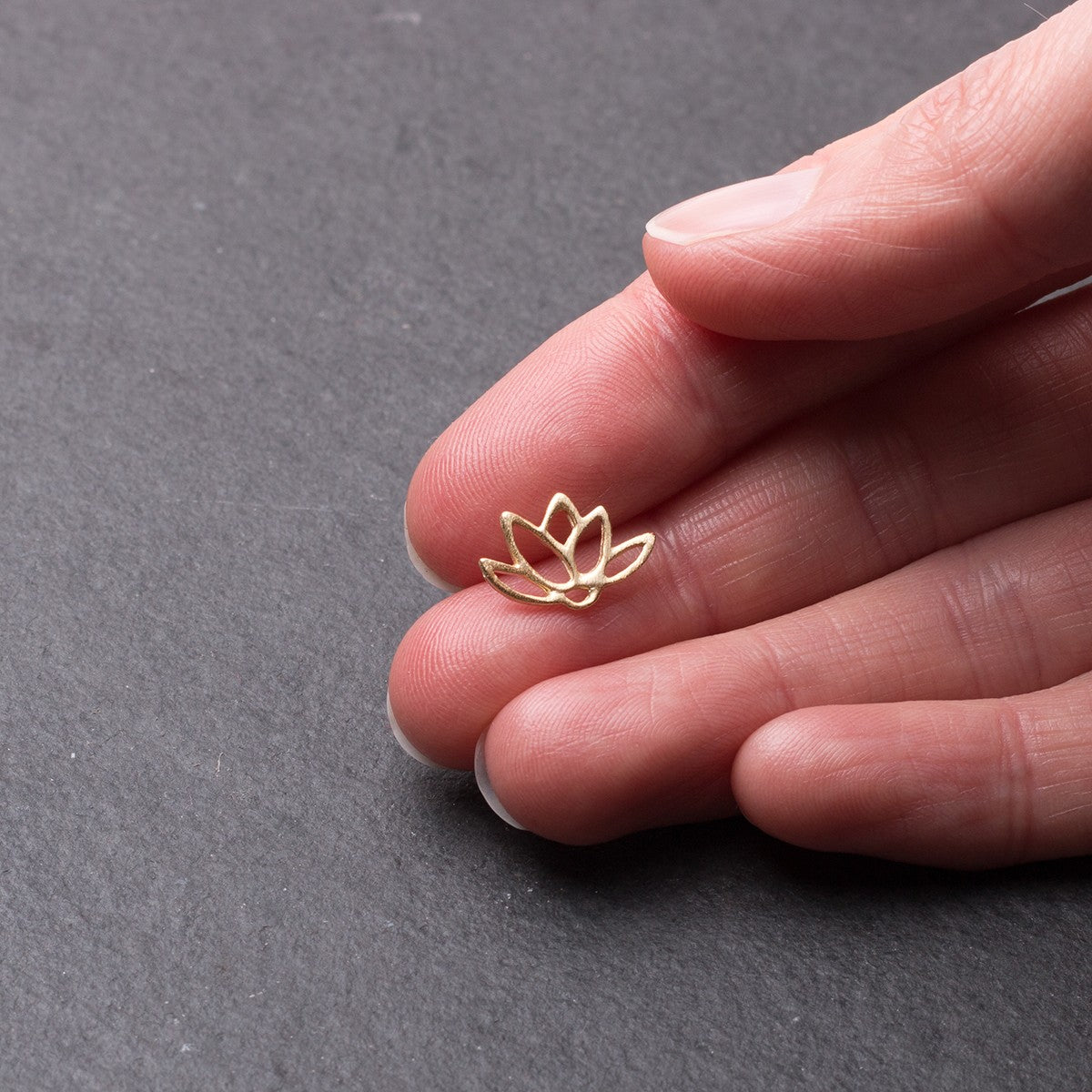 14ct Gold Vermeil Lotus Flower Charm