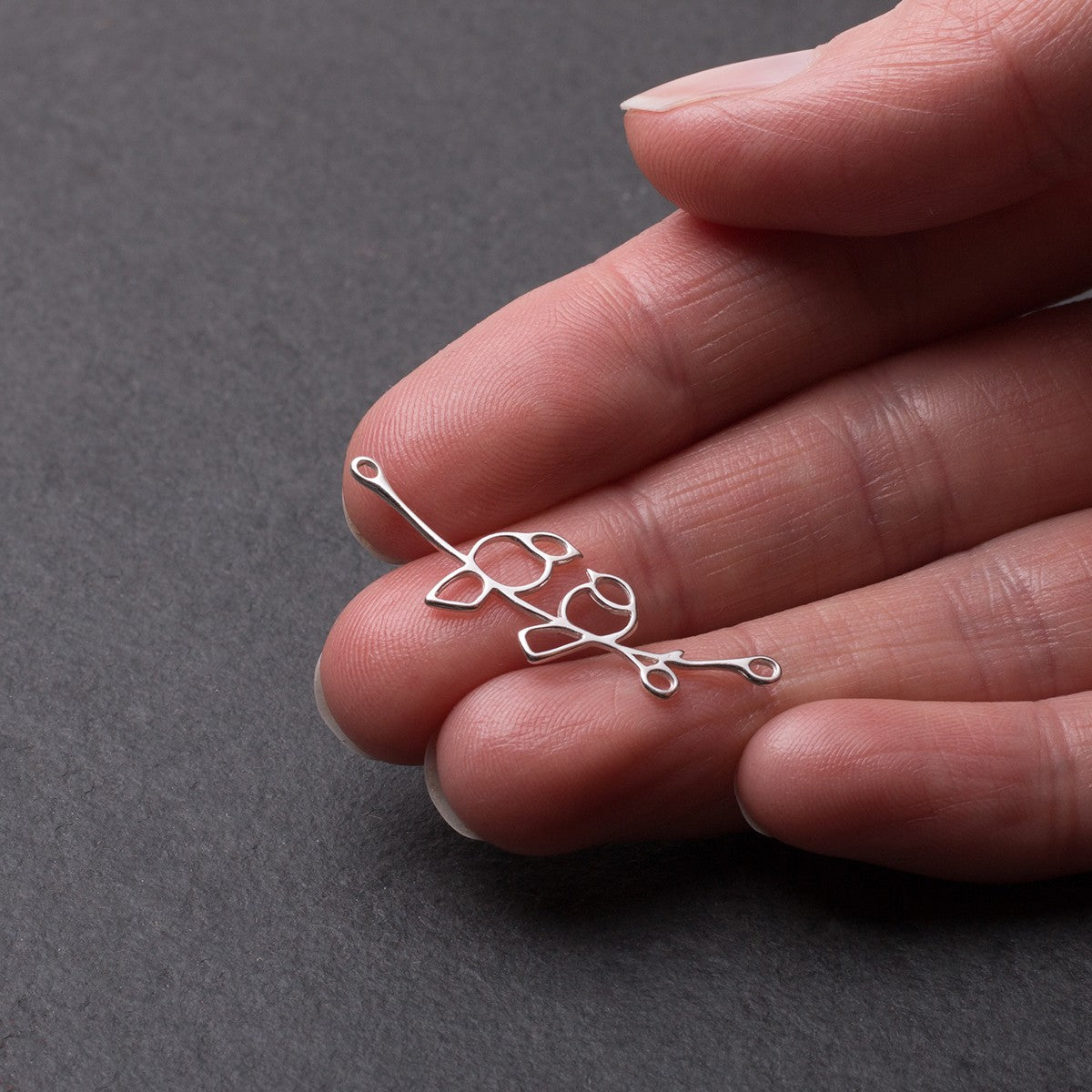 Sterling Silver Lovebird Branch Connector Link