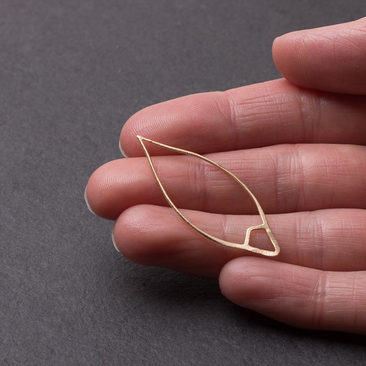 14ct Gold Vermeil Marquise Pendant Charm