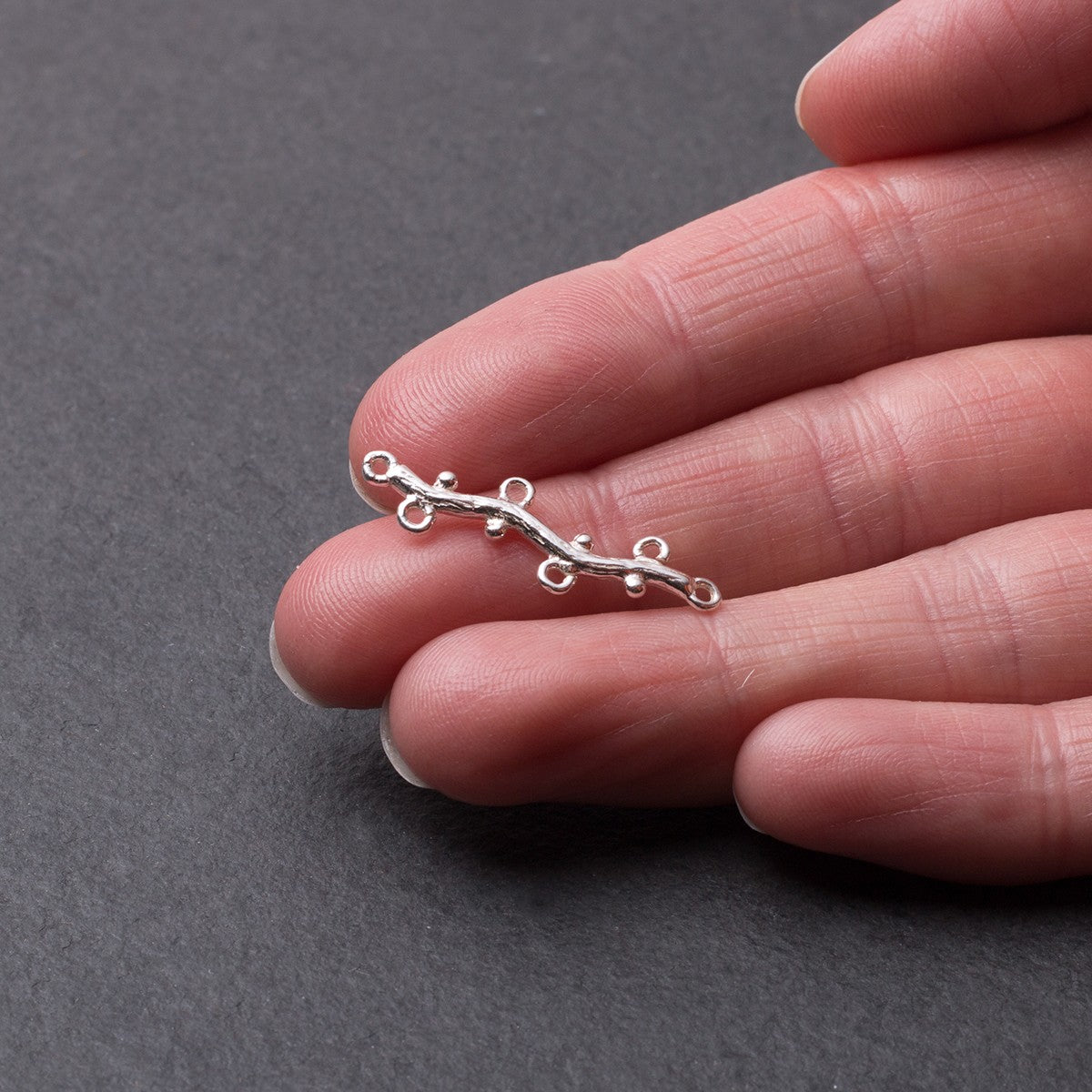 Sterling Silver Branch 6 Loop Connector Link