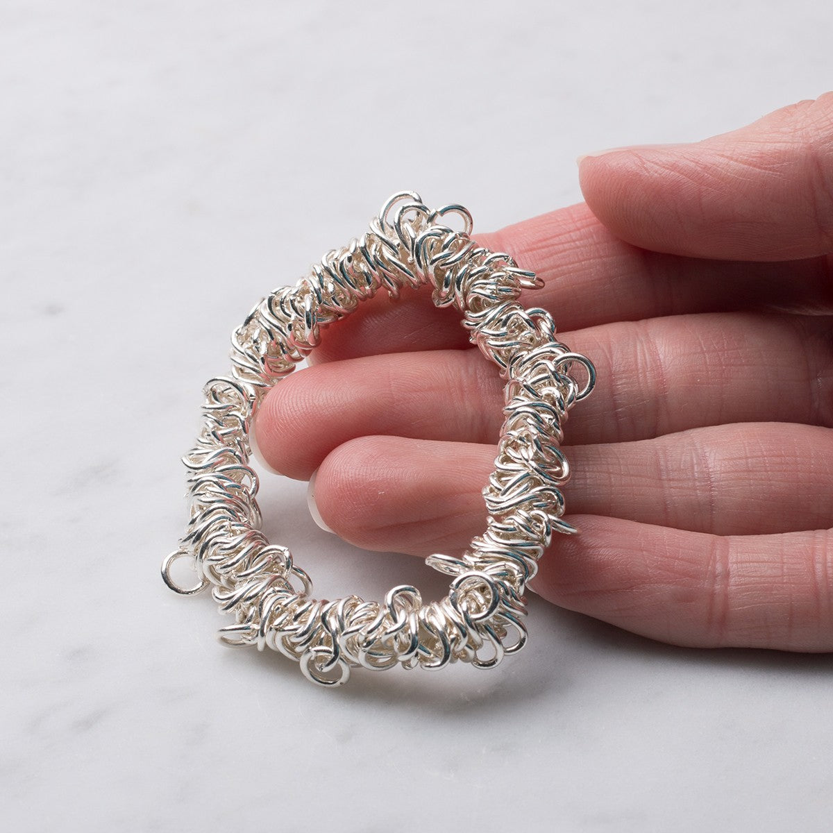 Silver Plated Stretch Charm Bracelet