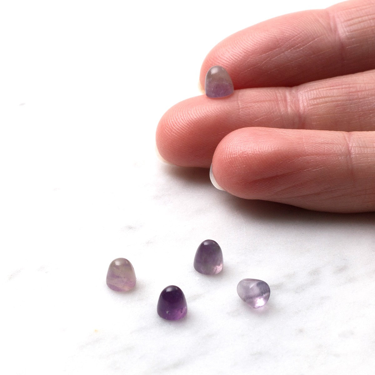 Amethyst Bullet Shaped Cabochons Approx 5mm