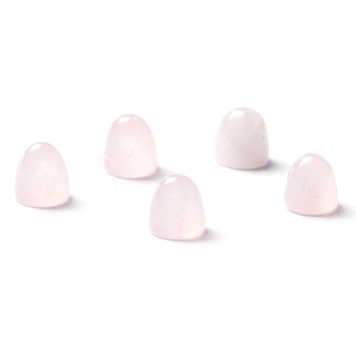 Rose Quartz Bullet Shaped Cabochons Approx 5mm