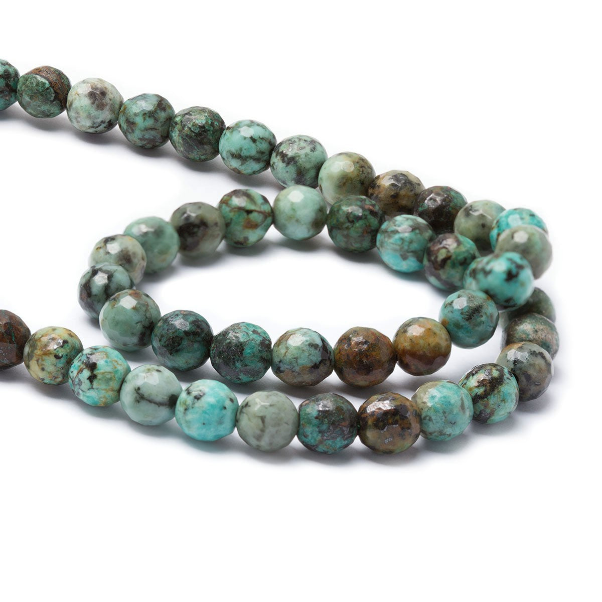 African Turquoise Faceted Beads