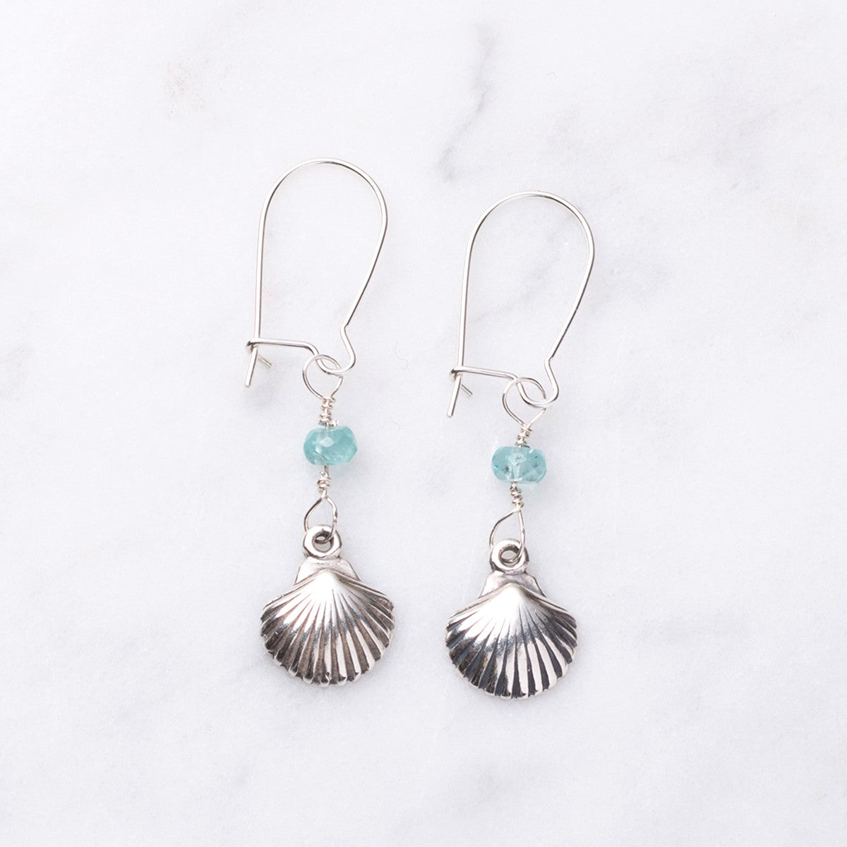 Sterling Silver Kidney Wire With Safety Catch Pair