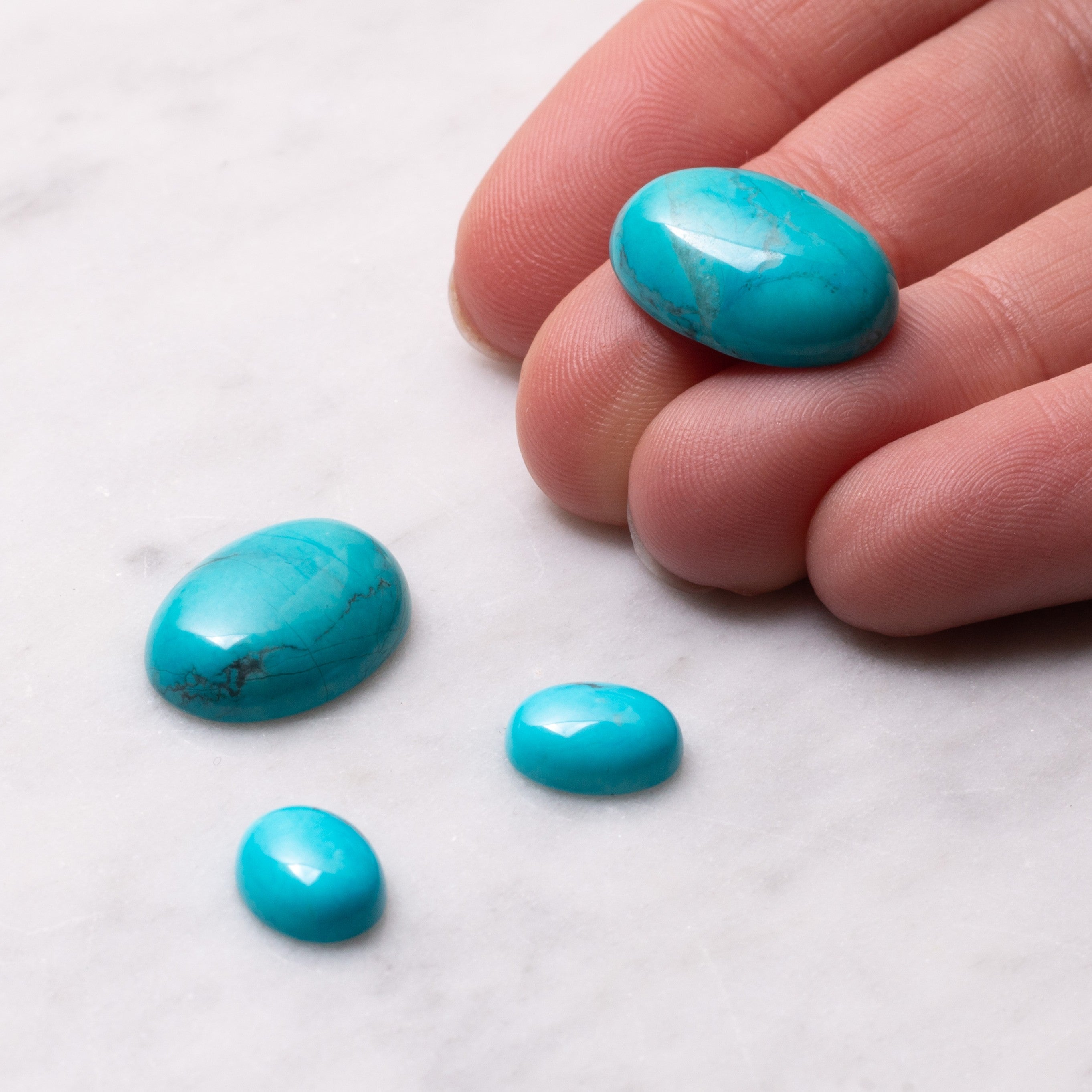 Turquoise Howlite Cabochons