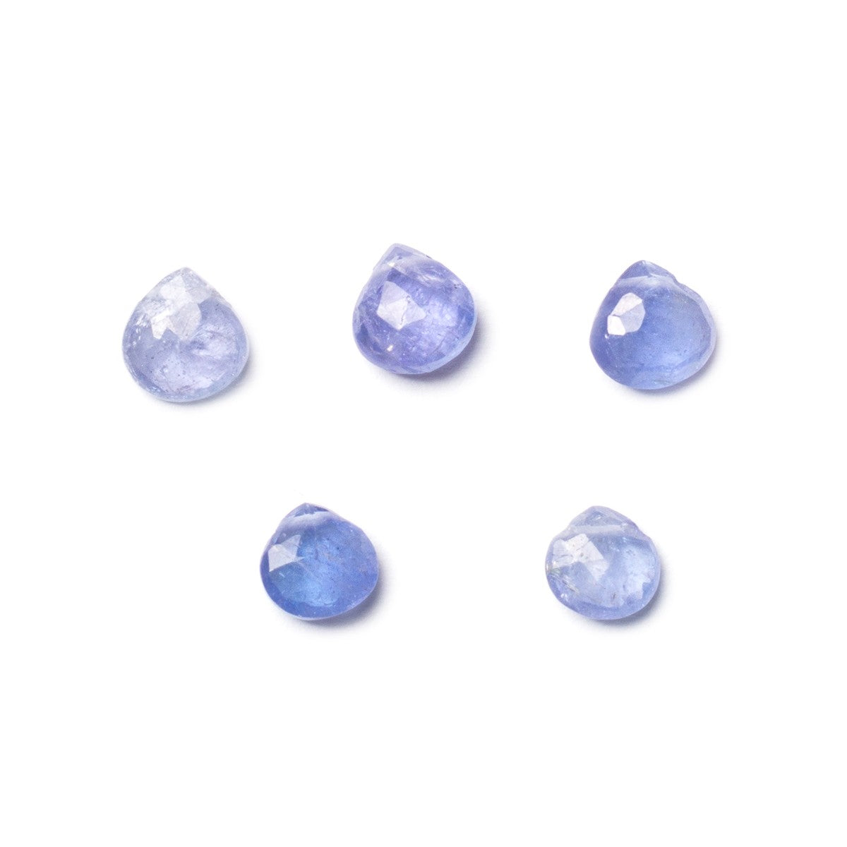 Tanzanite Faceted Heart Briolettes Approx 5mm