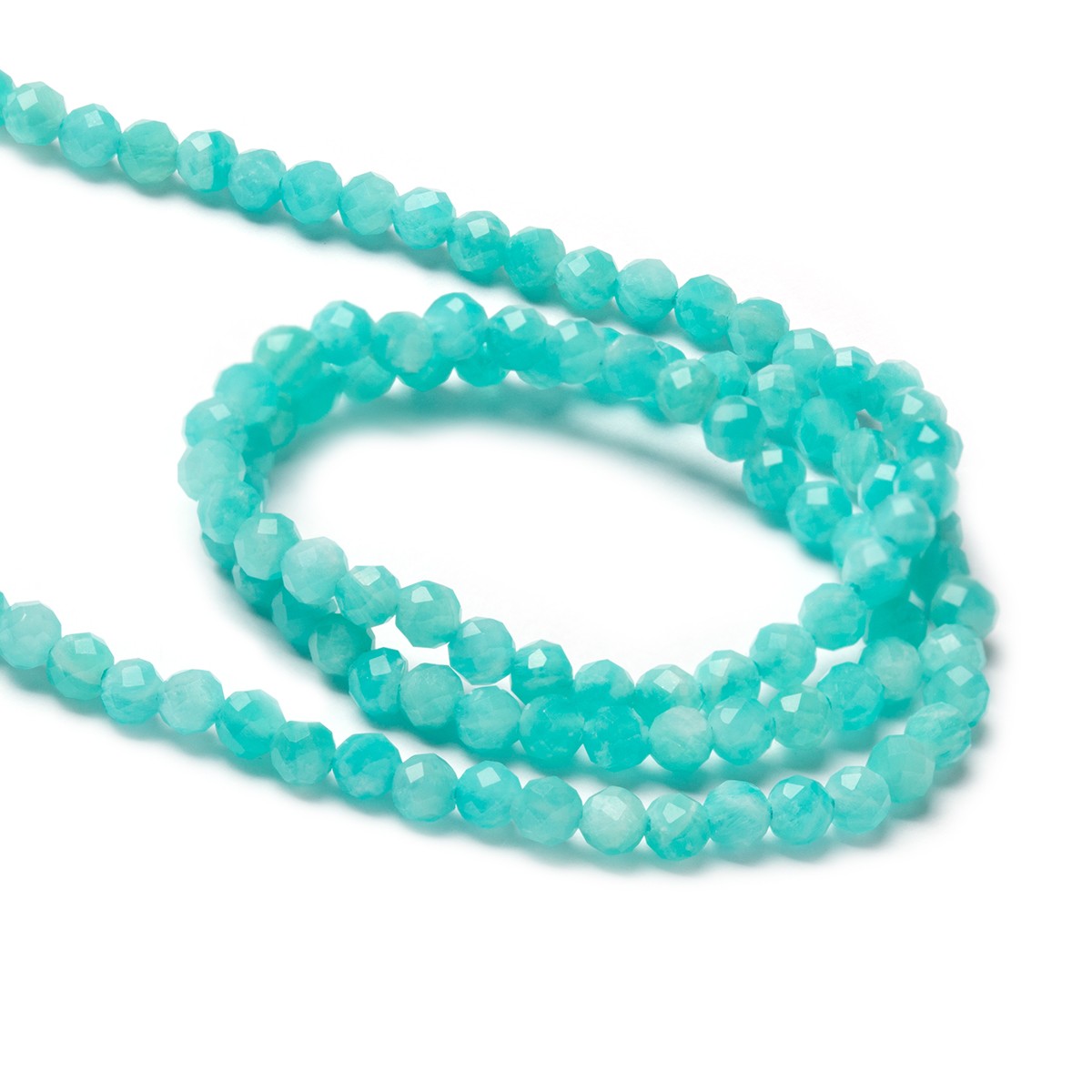 Amazonite Faceted Round Beads Approx 3mm