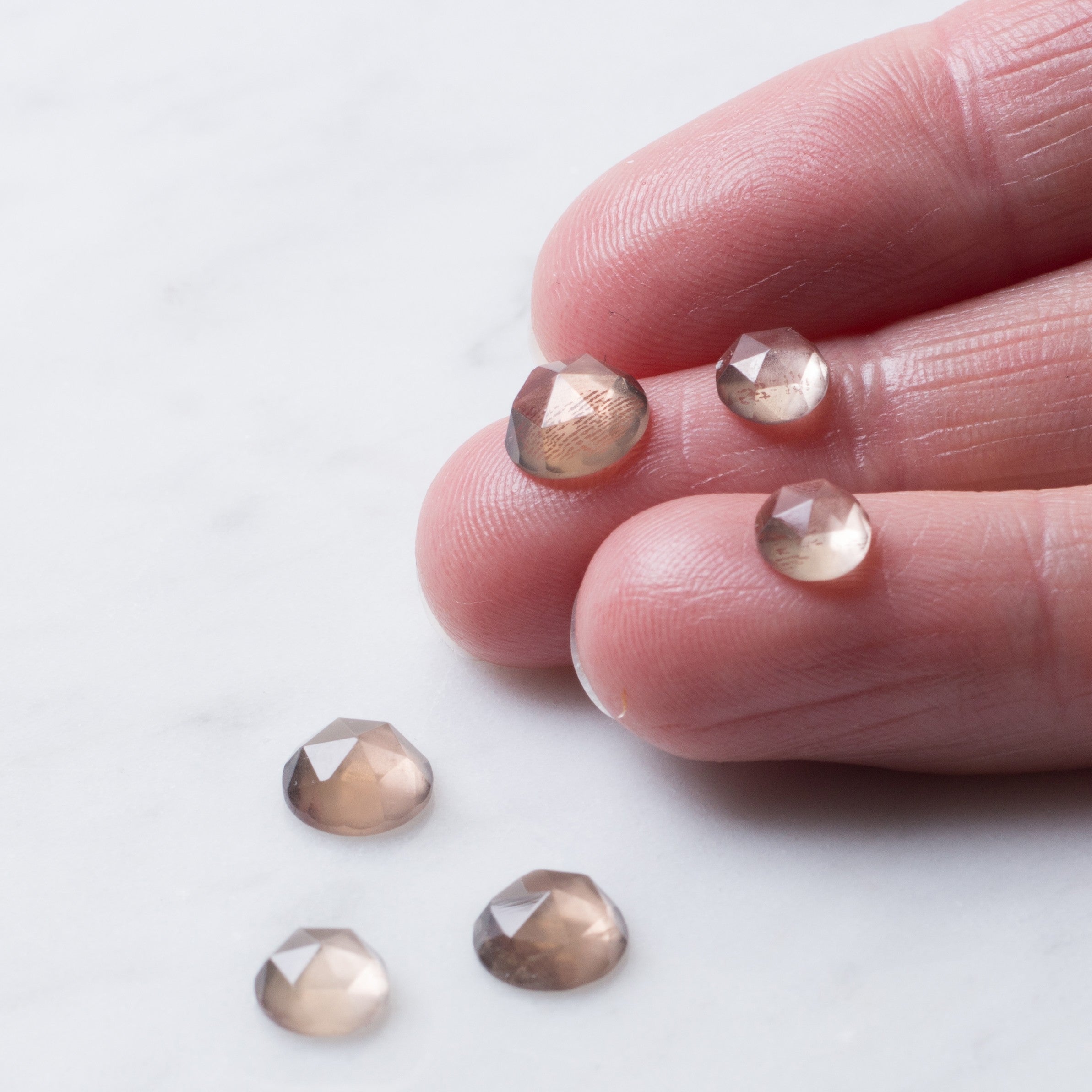 Smoky Quartz Rose Cut Cabochons