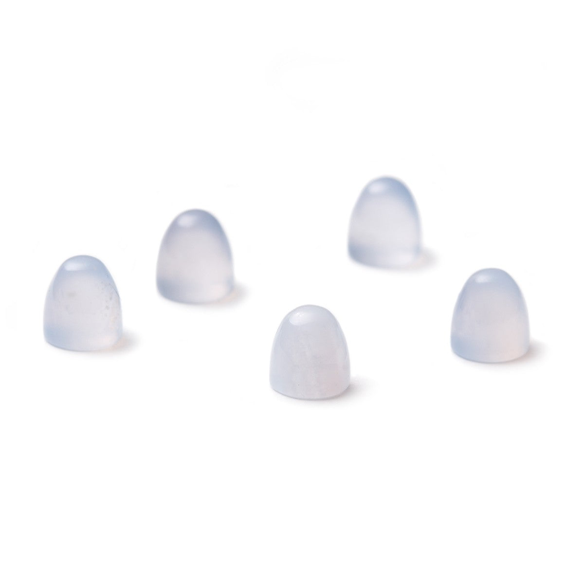 Blue Chalcedony Bullet Shaped Cabochons Approx 5mm