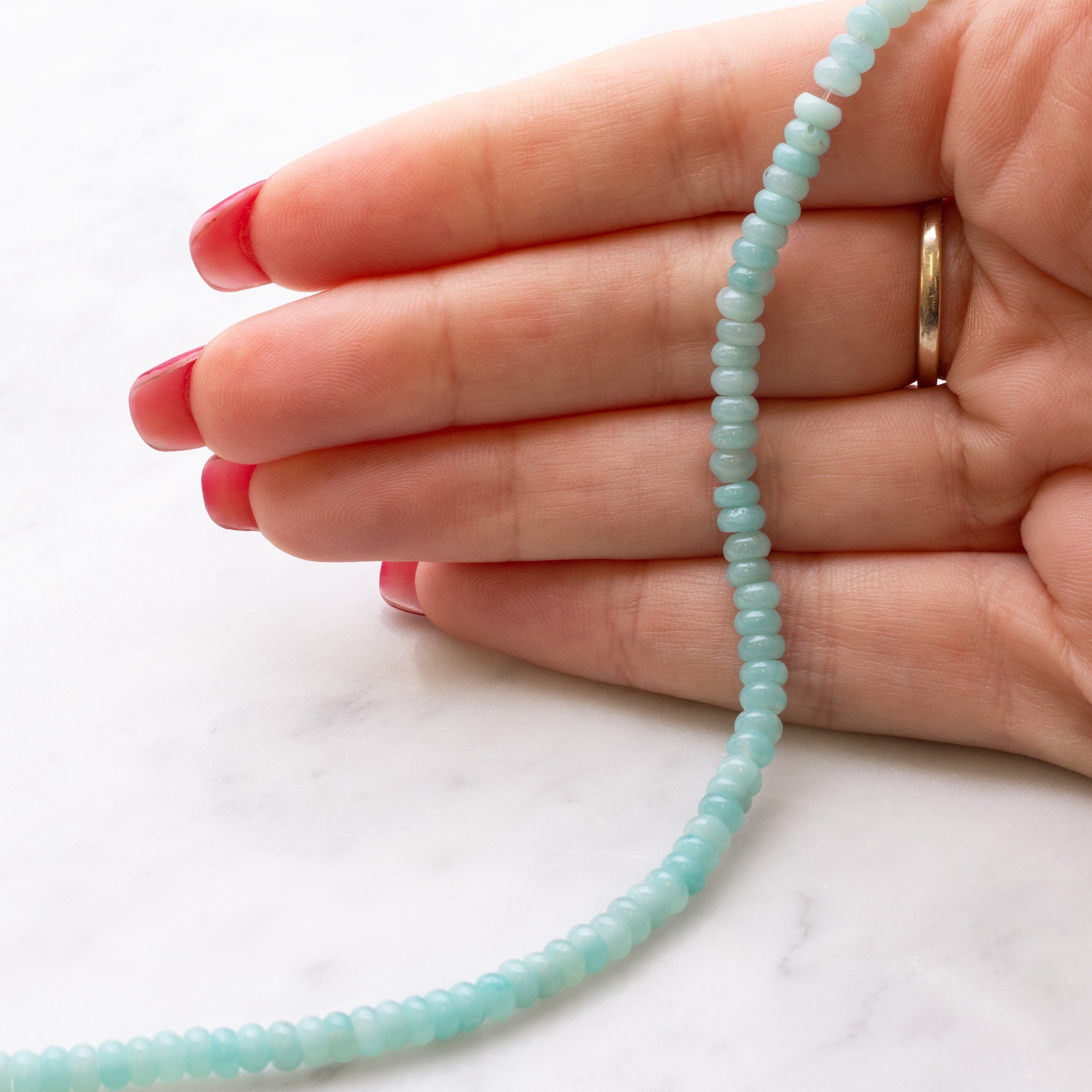 Chinese Amazonite Rondelle Beads Approx 4mm