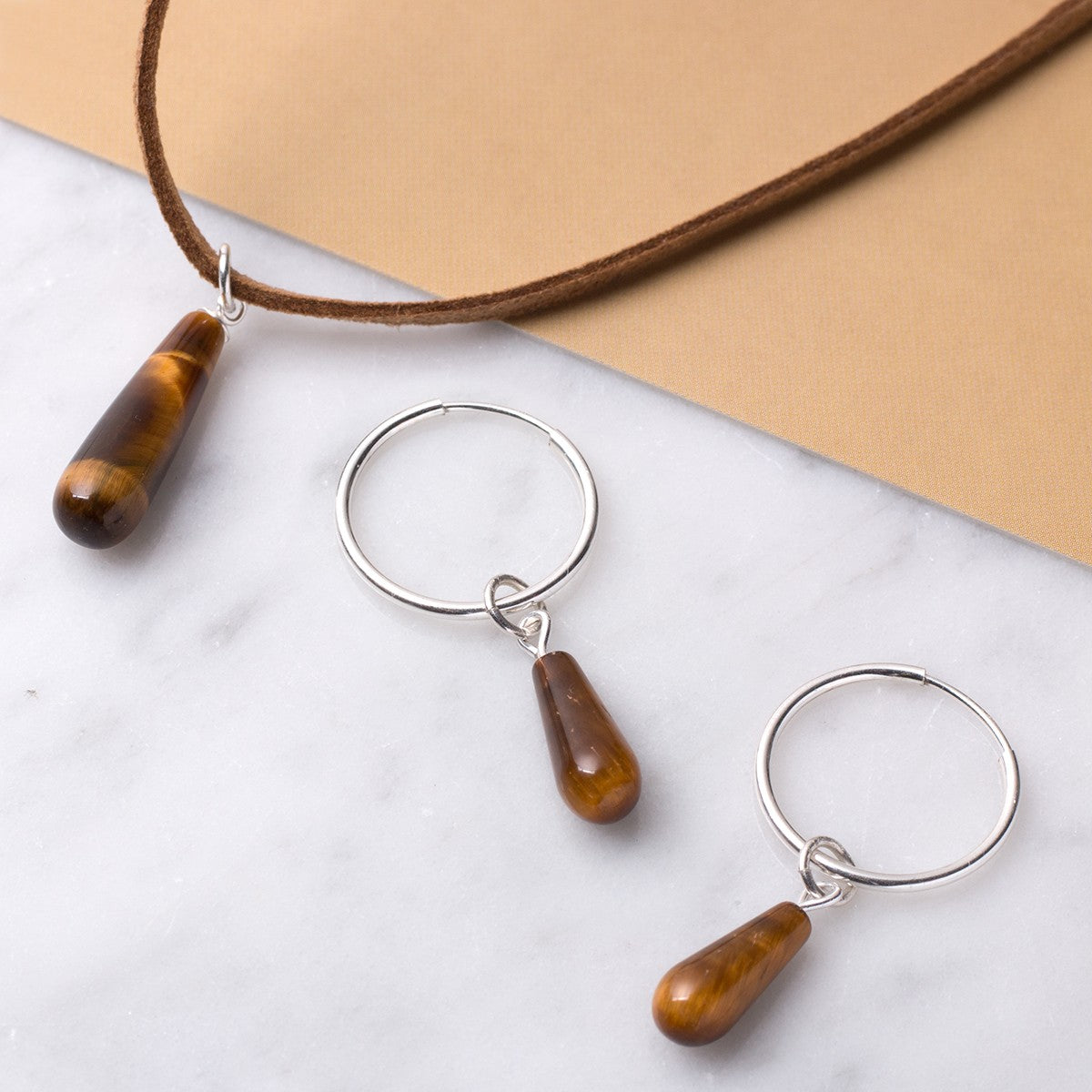 Golden Tiger's Eye Top Drilled Teardrop Gemstone Beads