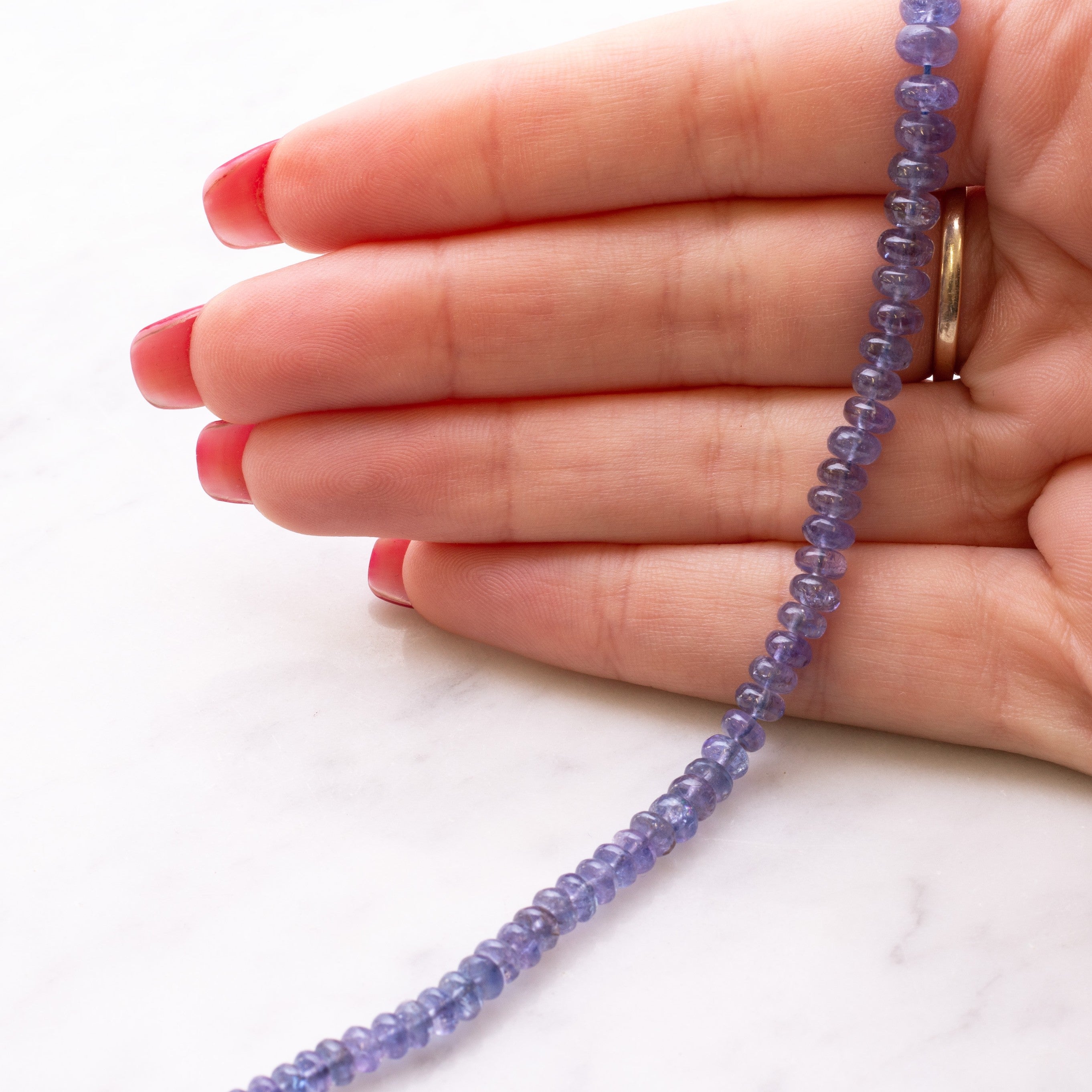 Tanzanite Rondelle Beads