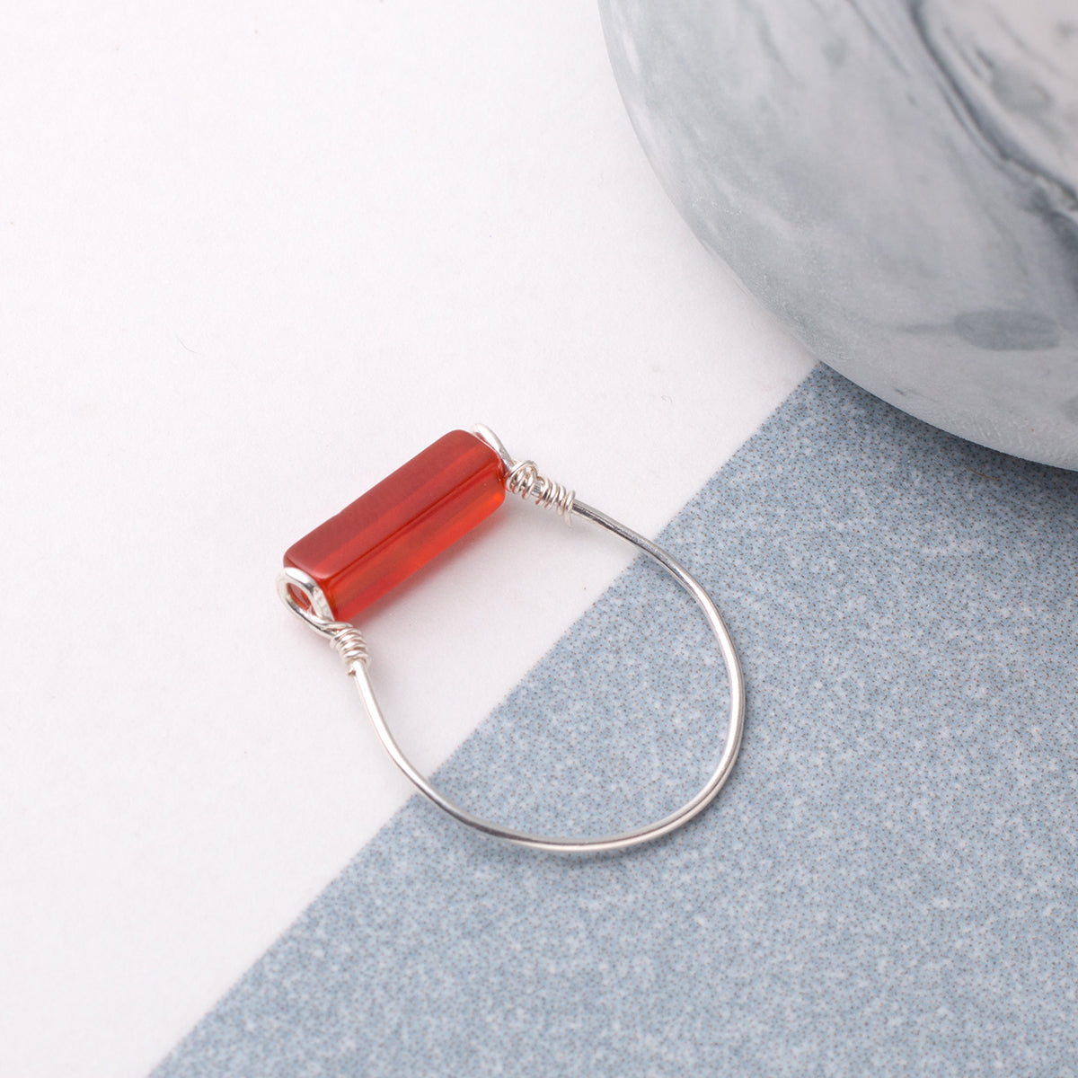 Carnelian Square Tube Beads Approx 13x4mm