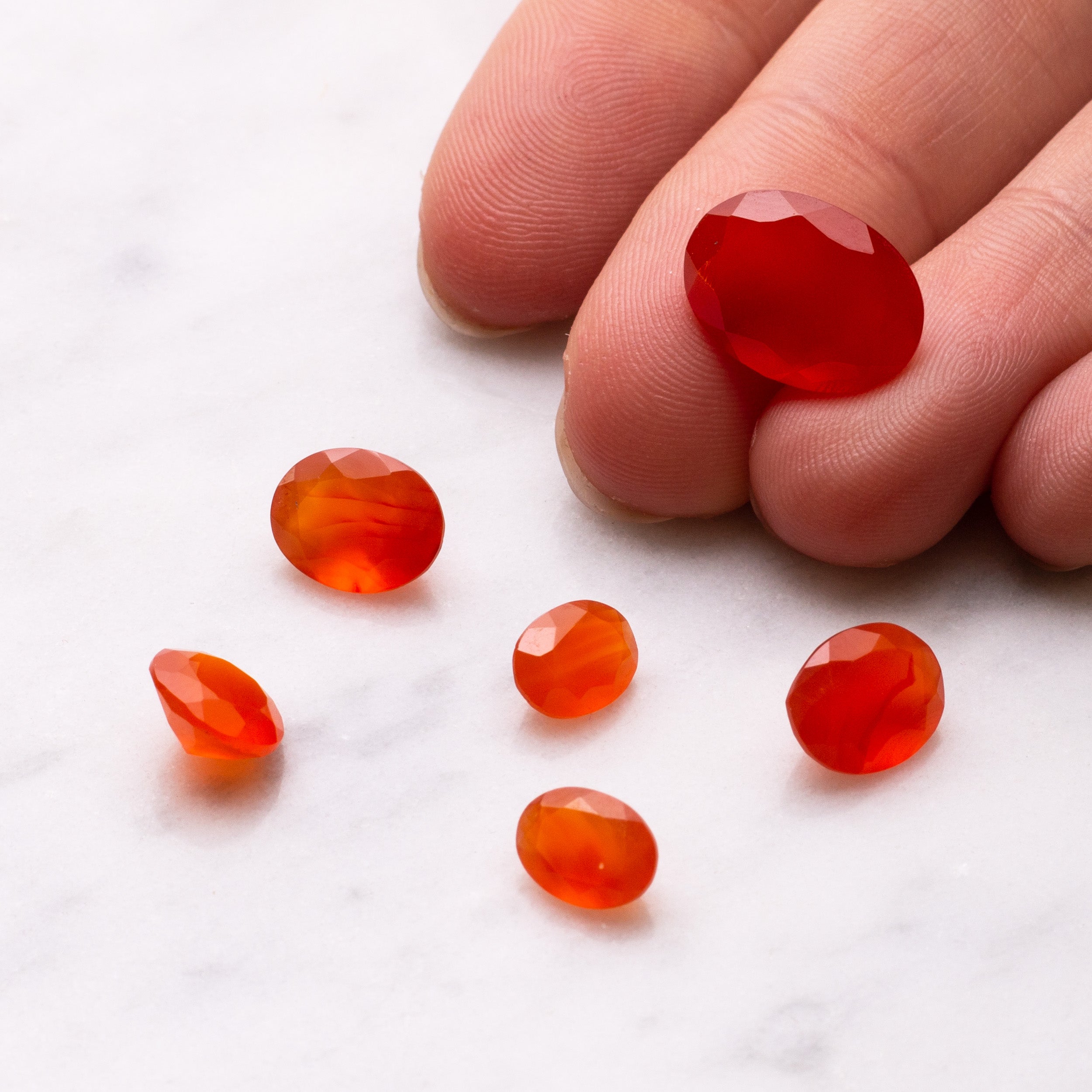 Carnelian Faceted Stones
