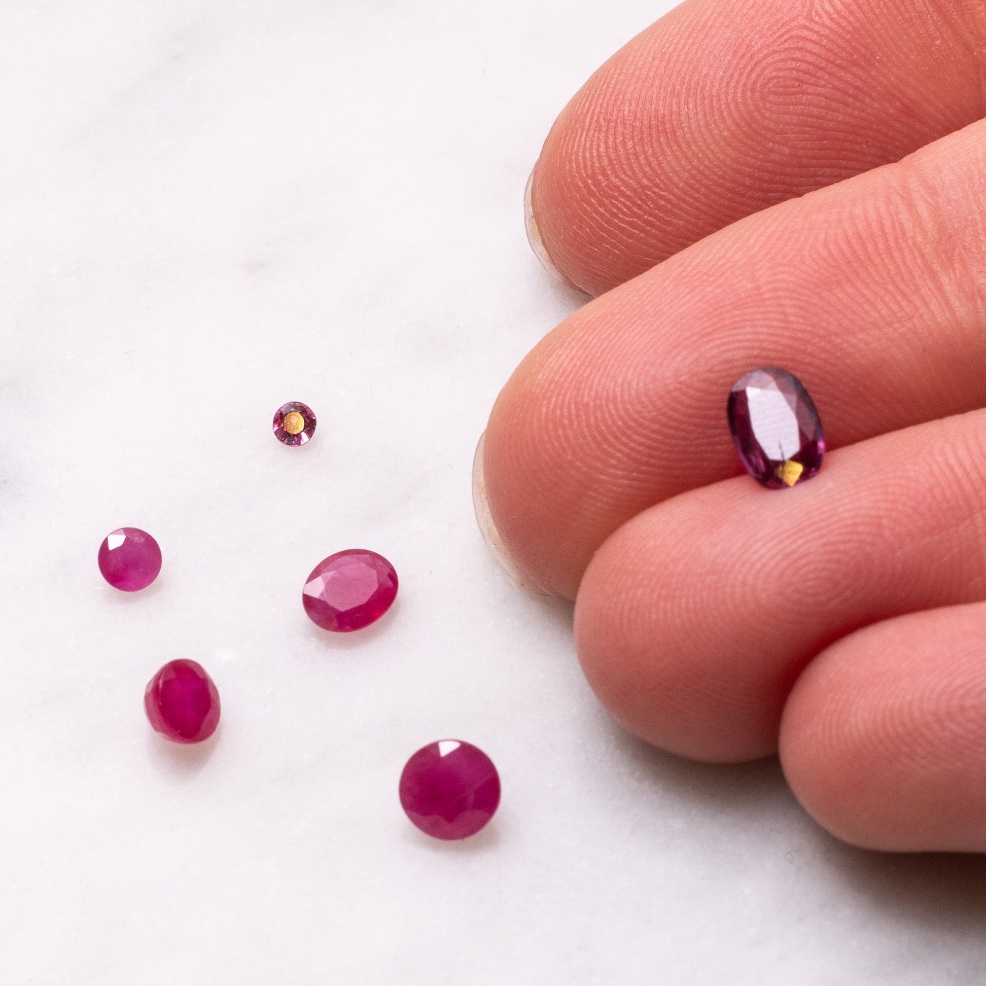 Ruby Faceted Stones