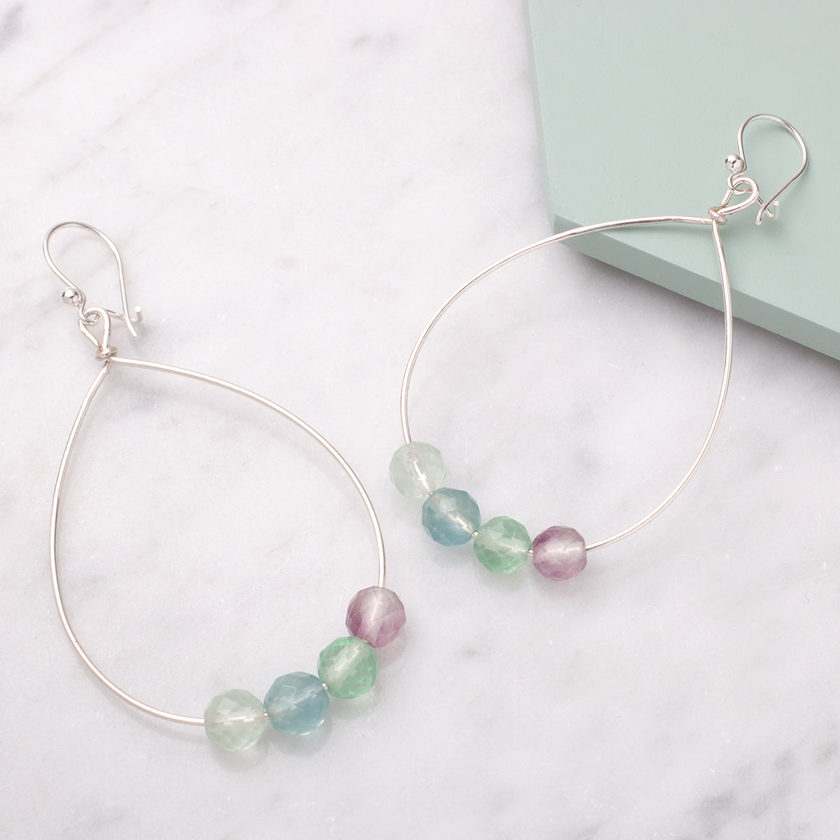 Rainbow Fluorite Faceted Beads Approx 6mm