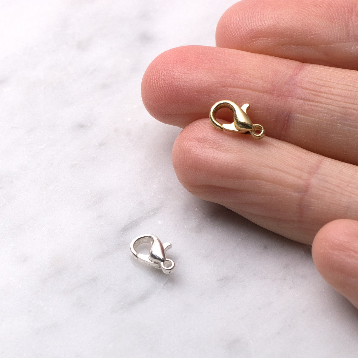 Plated Small Carabiner Lobster Clasps pk10