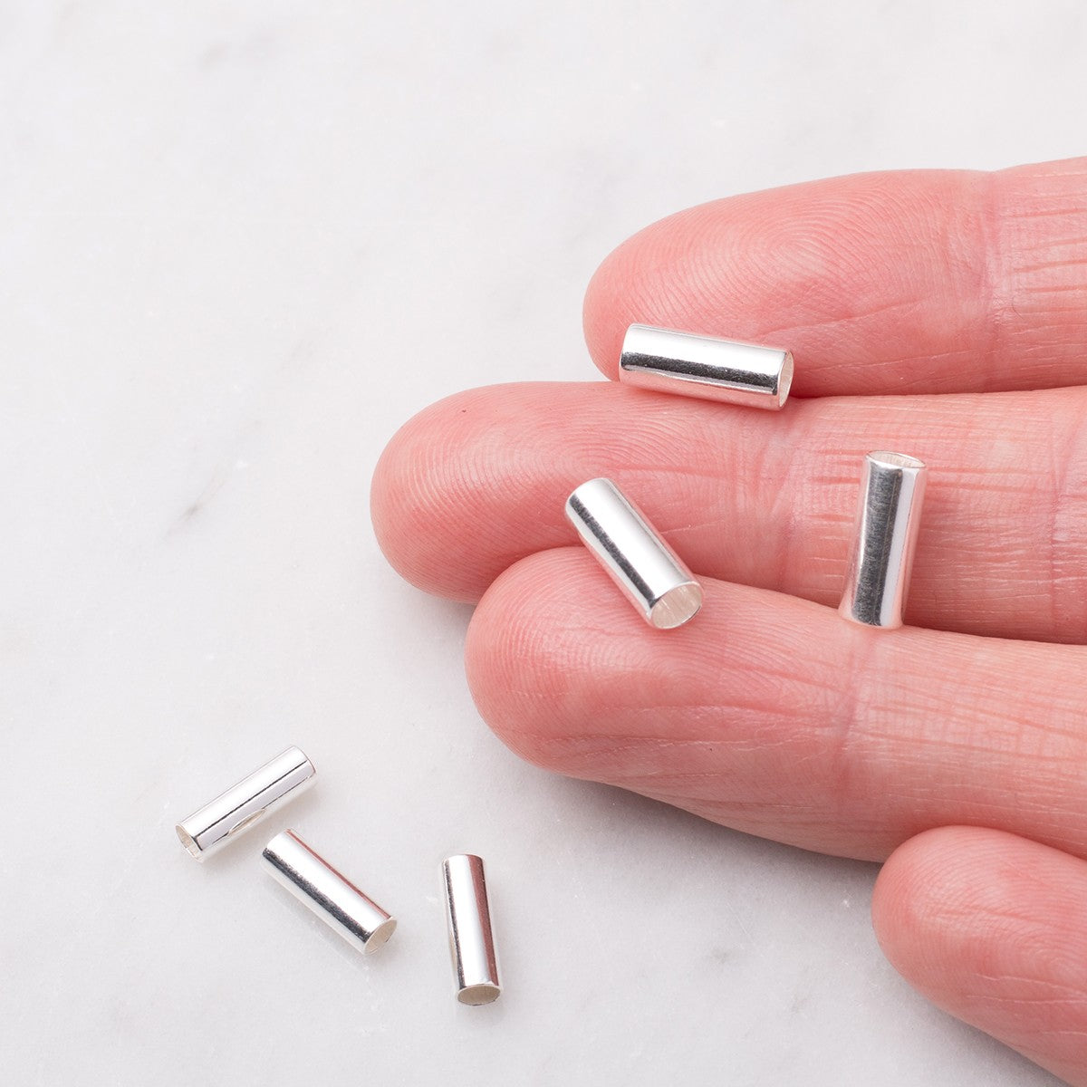 Sterling Silver Tube Beads