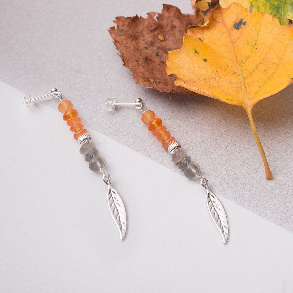 Sterling Silver Long Leaf Charm