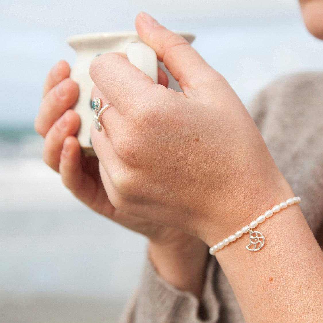 Sterling Silver Nautilus Charm