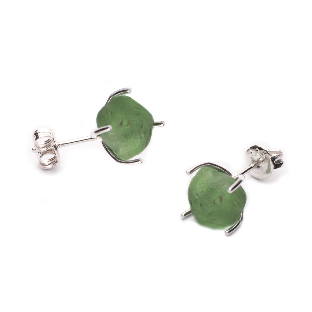 Sterling Silver Huggie Claw Earstuds Pair