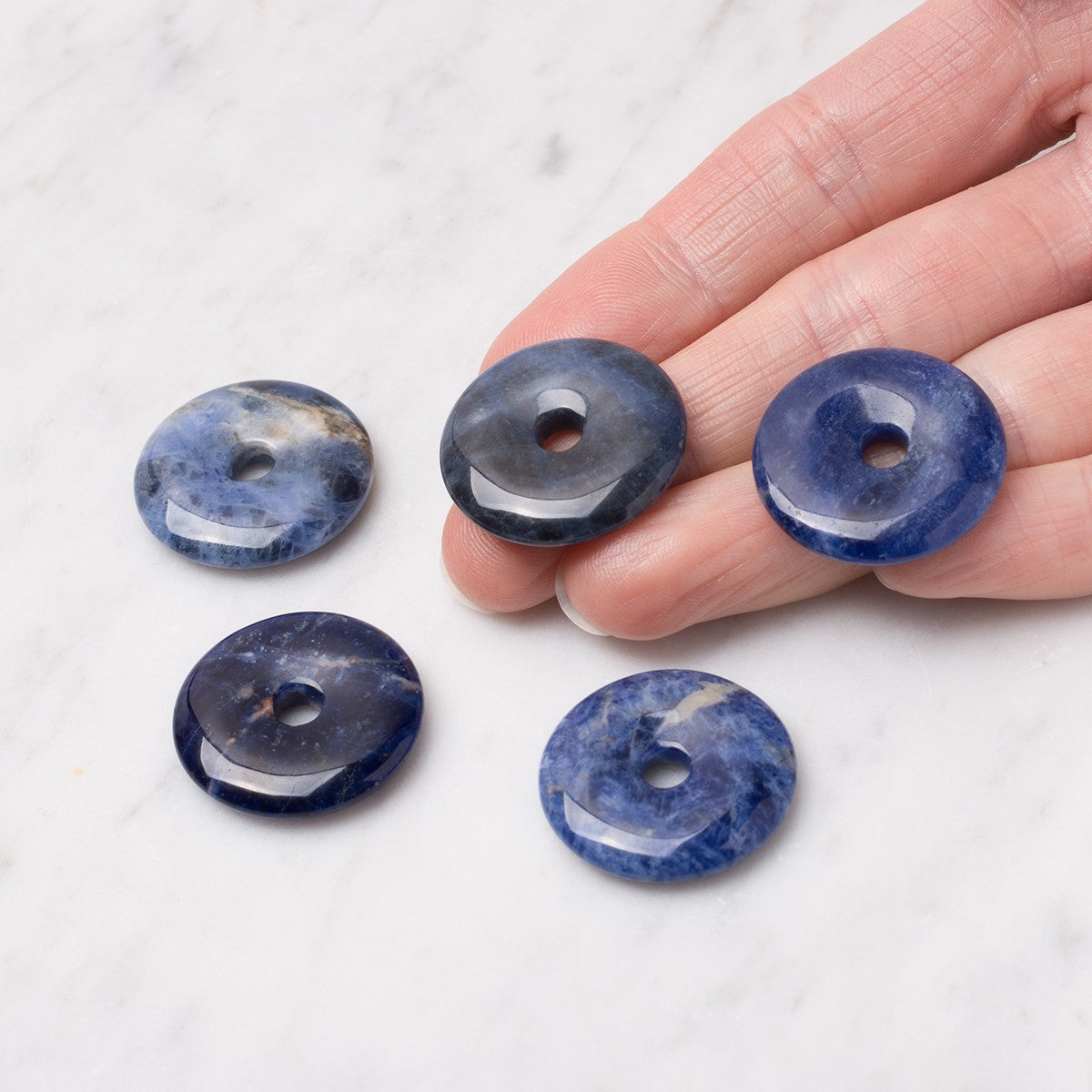 Sodalite Gemstone Donut Approx 25mm