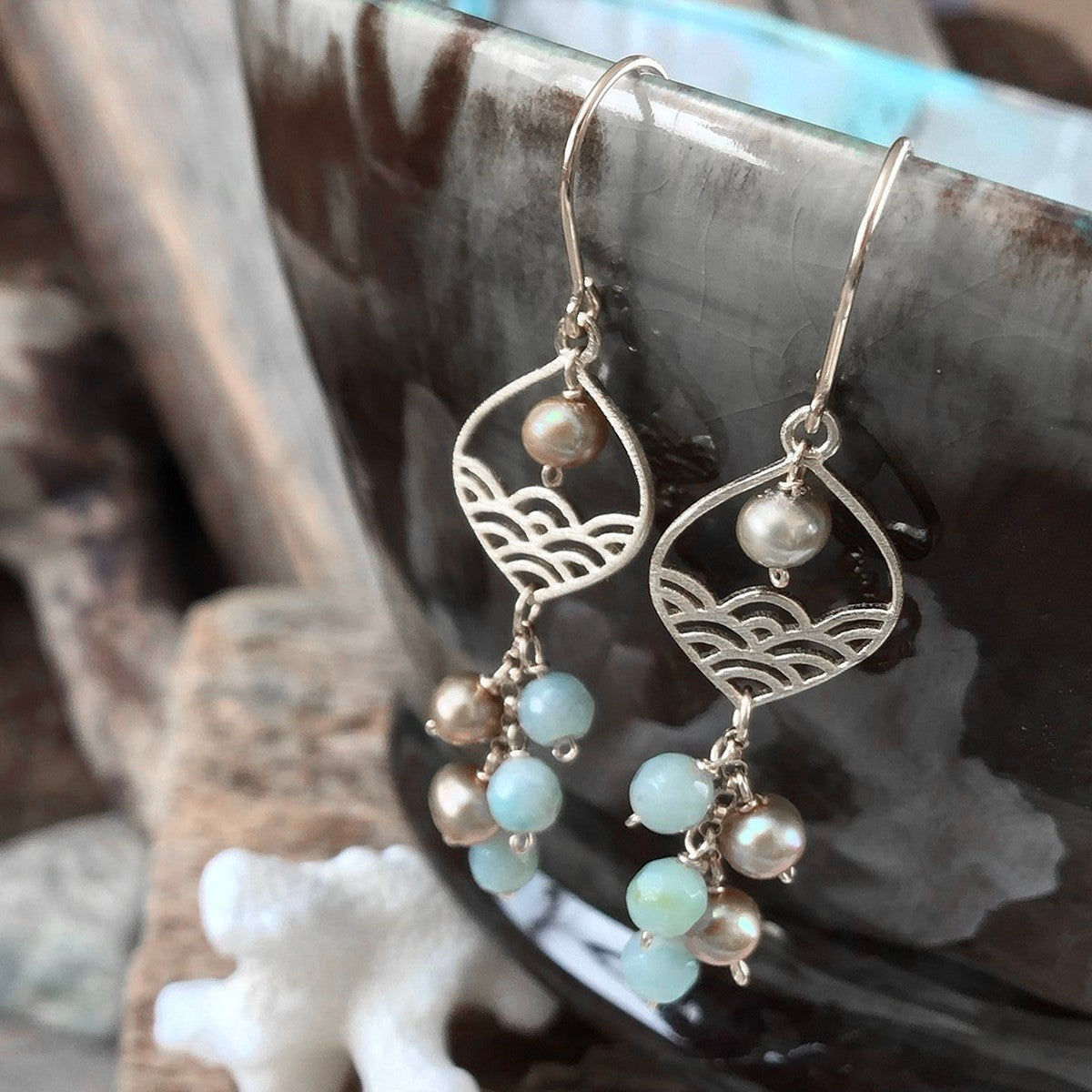 Sterling Silver Teardrop Vintage Deco Charm