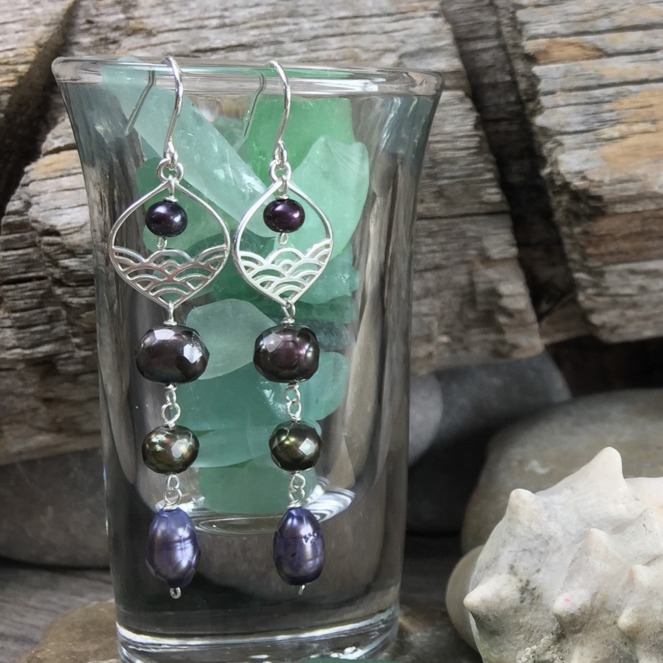 Sterling Silver Teardrop Vintage Deco Charm