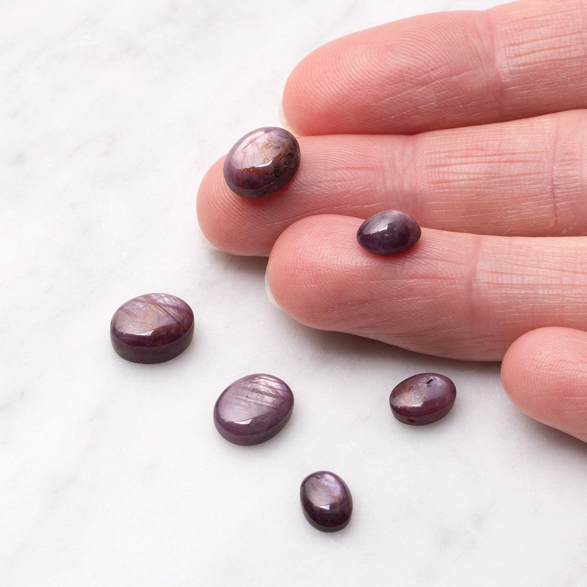 Ruby Star Cabochon Stones