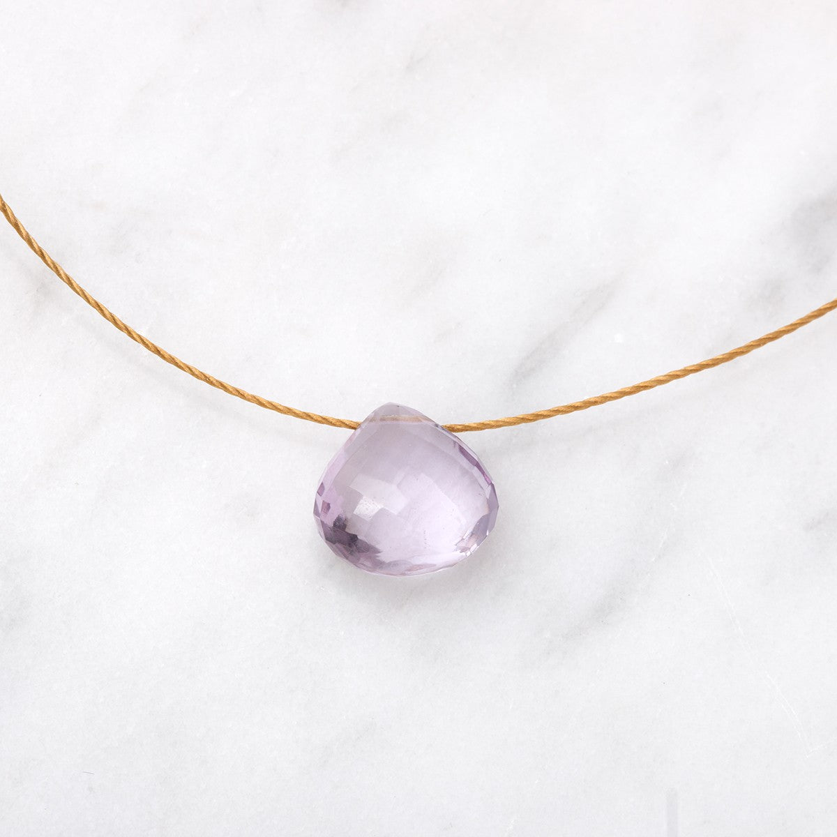 Pink Amethyst Faceted Heart Briolette Beads Approx 8mm